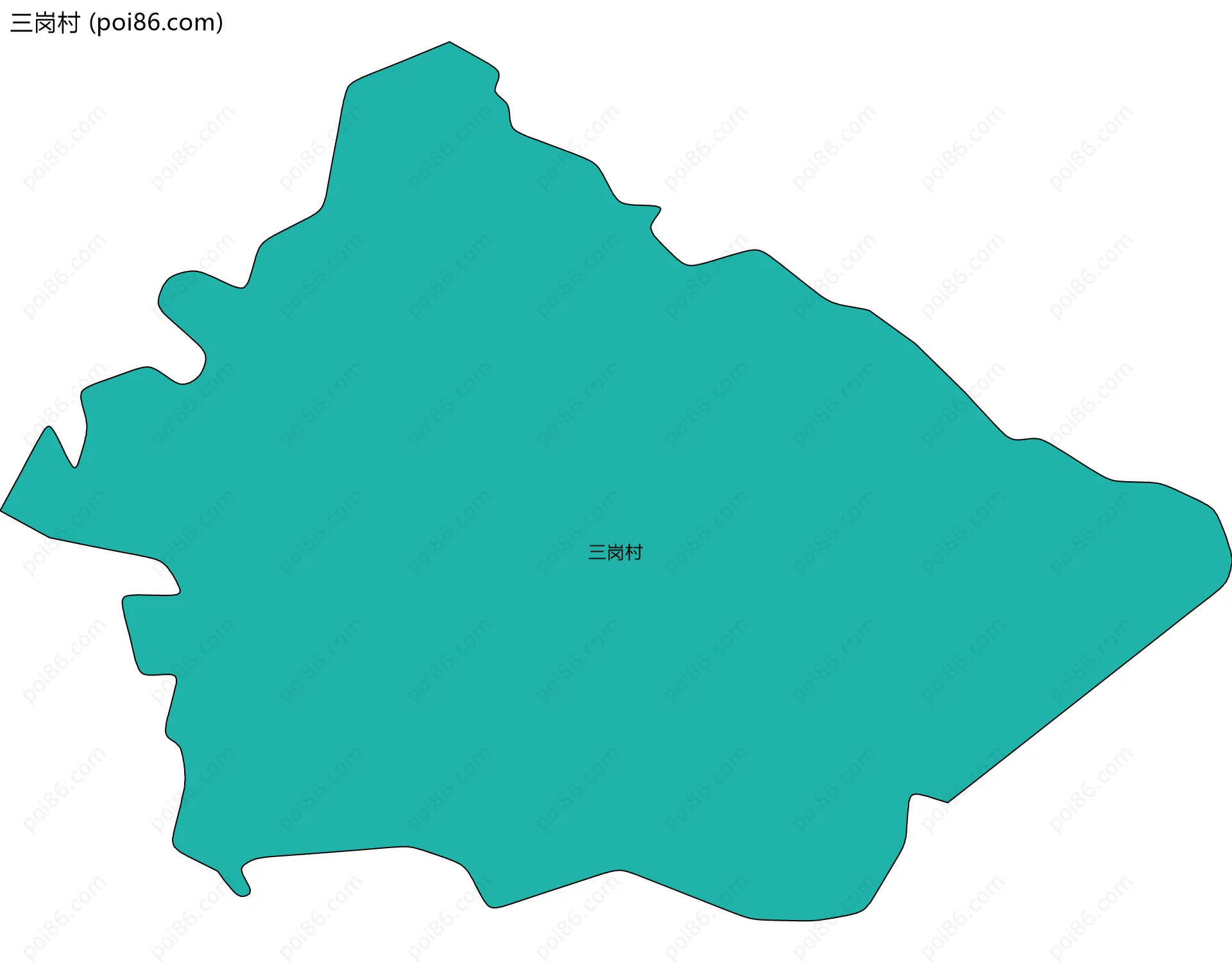 三岗村边界地图