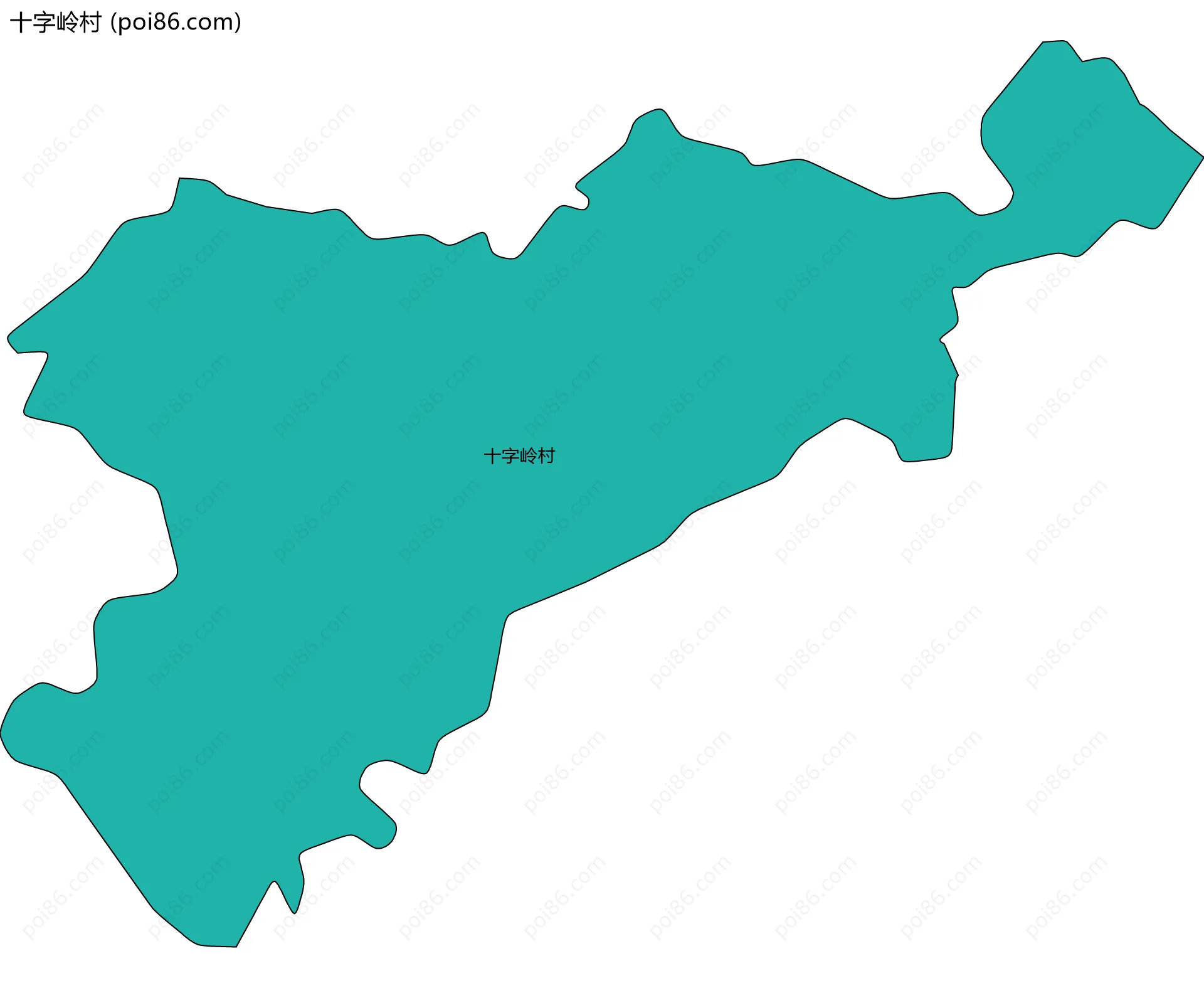 十字岭村边界地图