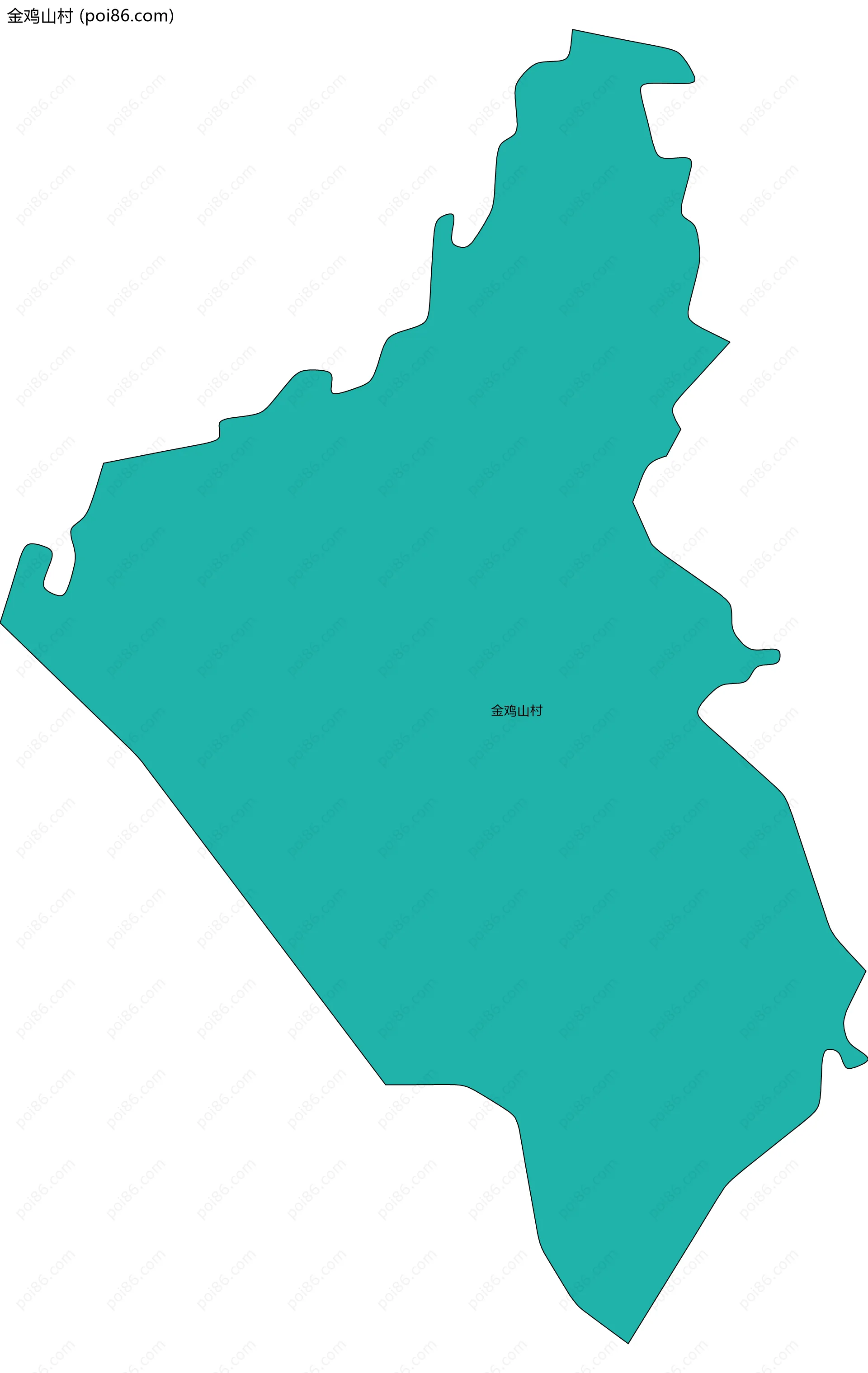 金鸡山村边界地图