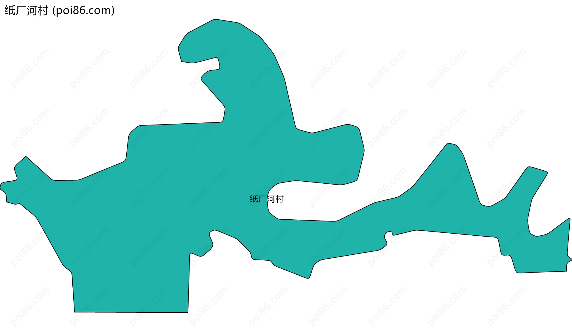 纸厂河村边界地图