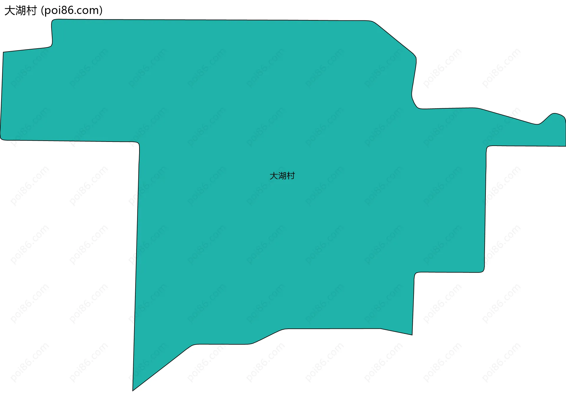 大湖村边界地图