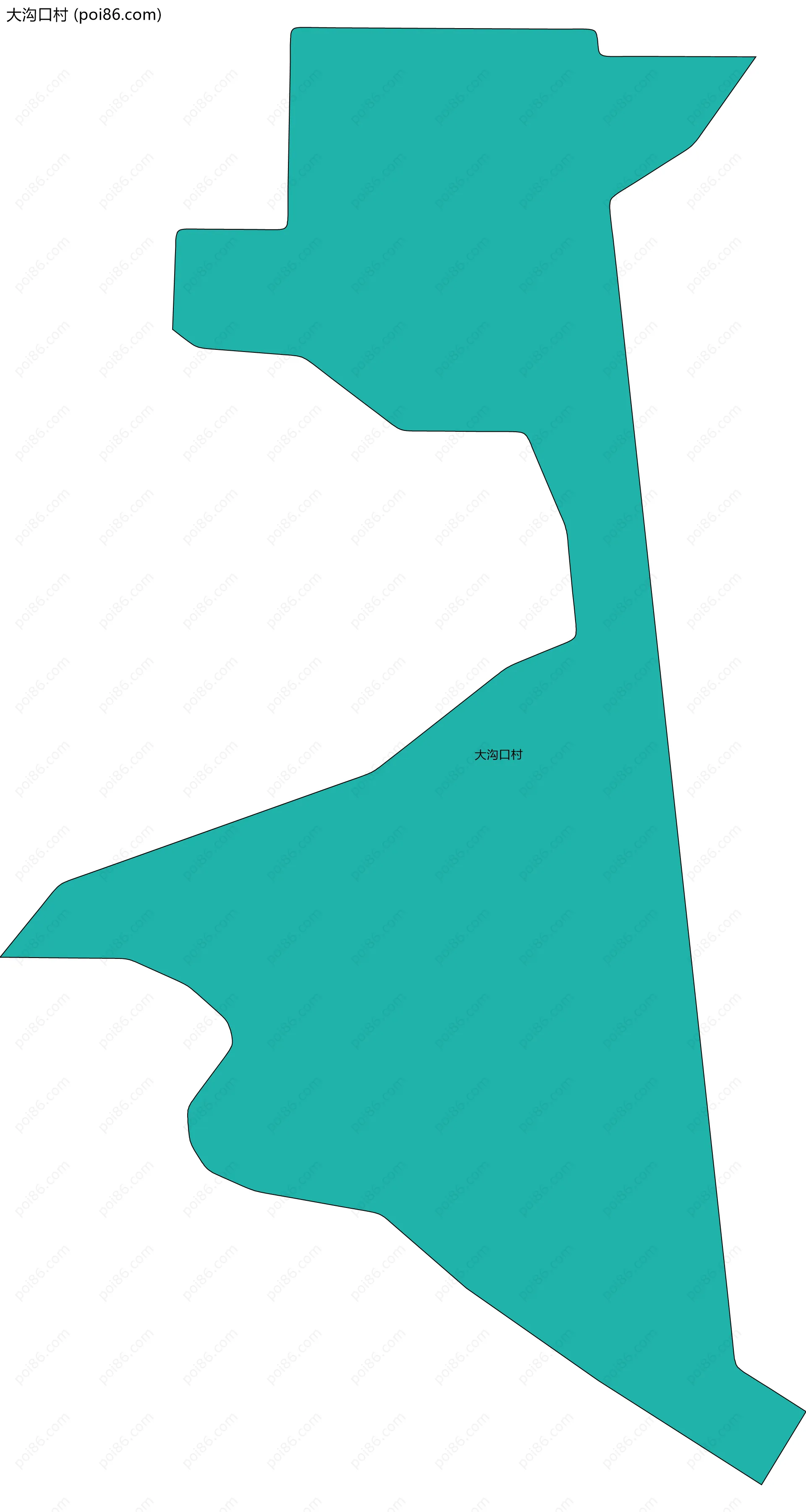 大沟口村边界地图