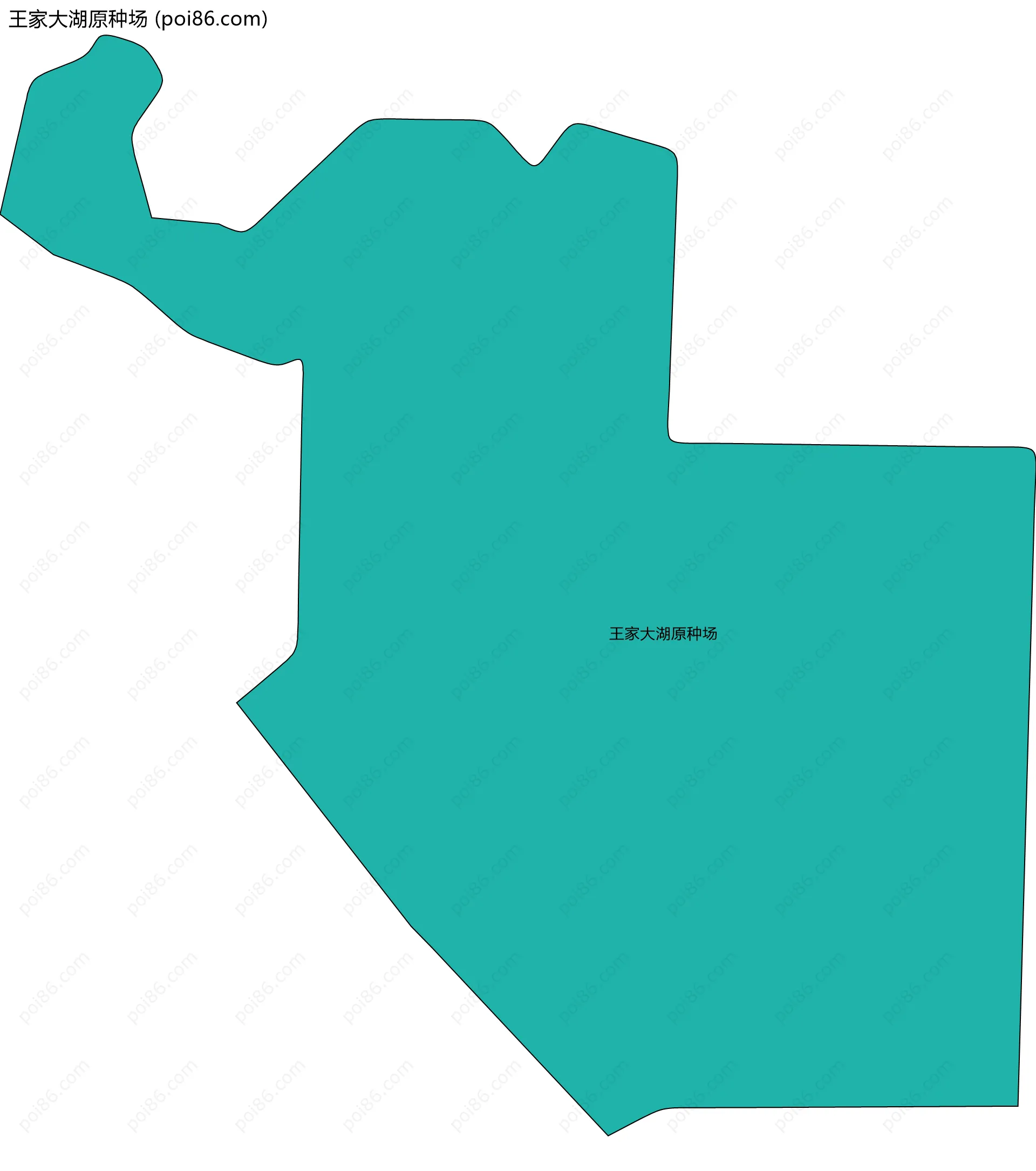 王家大湖原种场边界地图