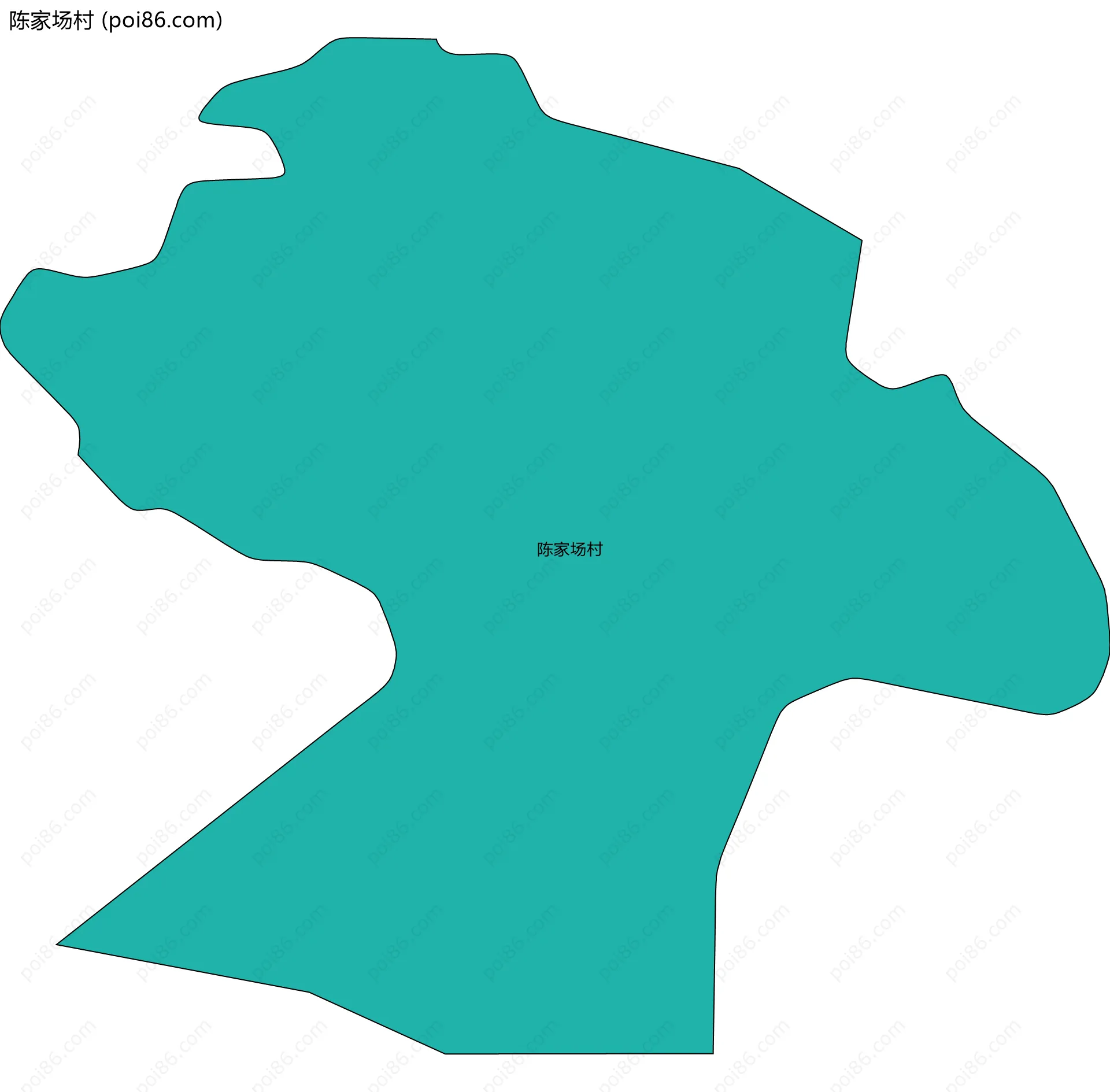 陈家场村边界地图