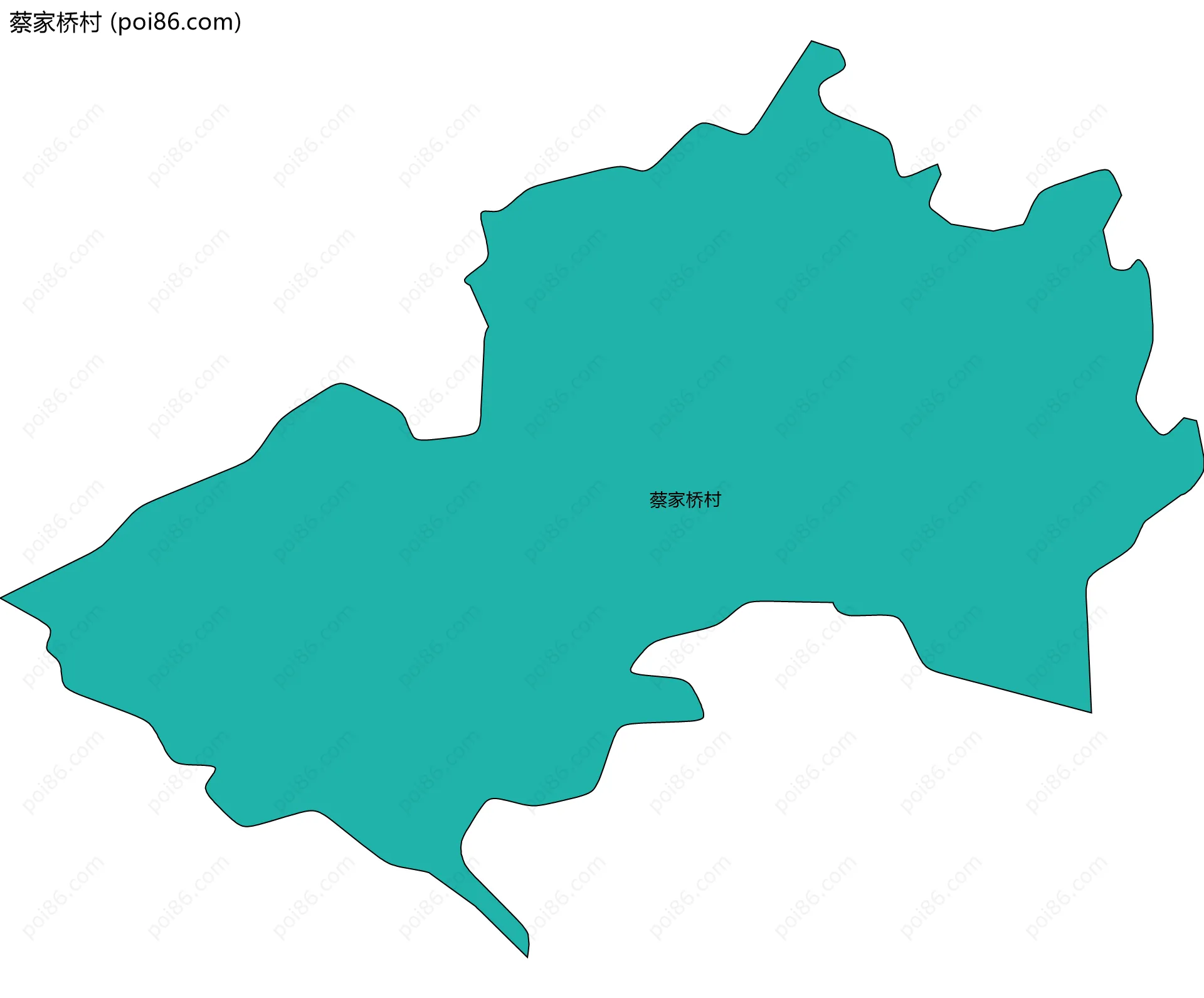 蔡家桥村边界地图