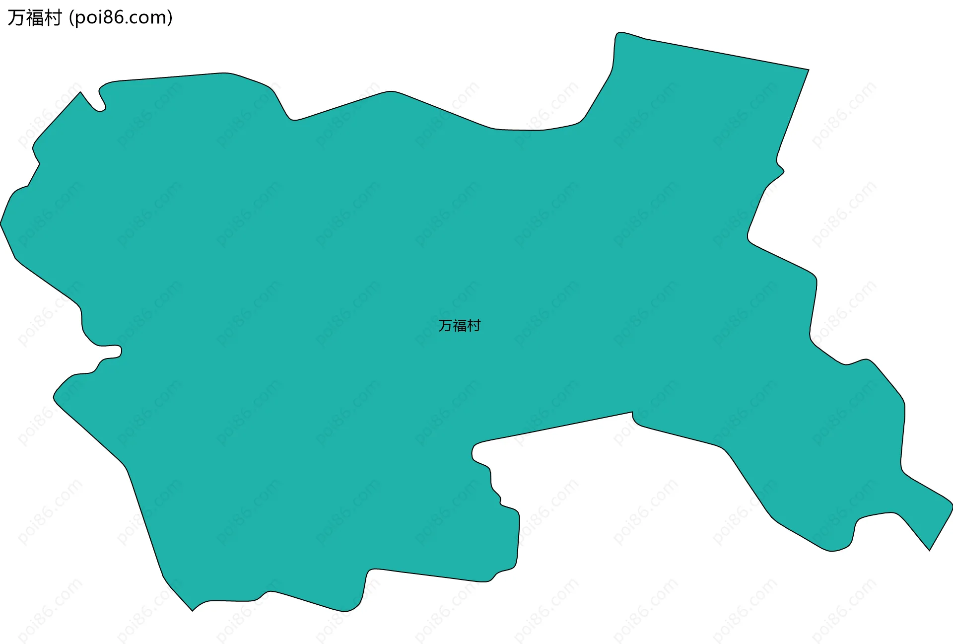 万福村边界地图