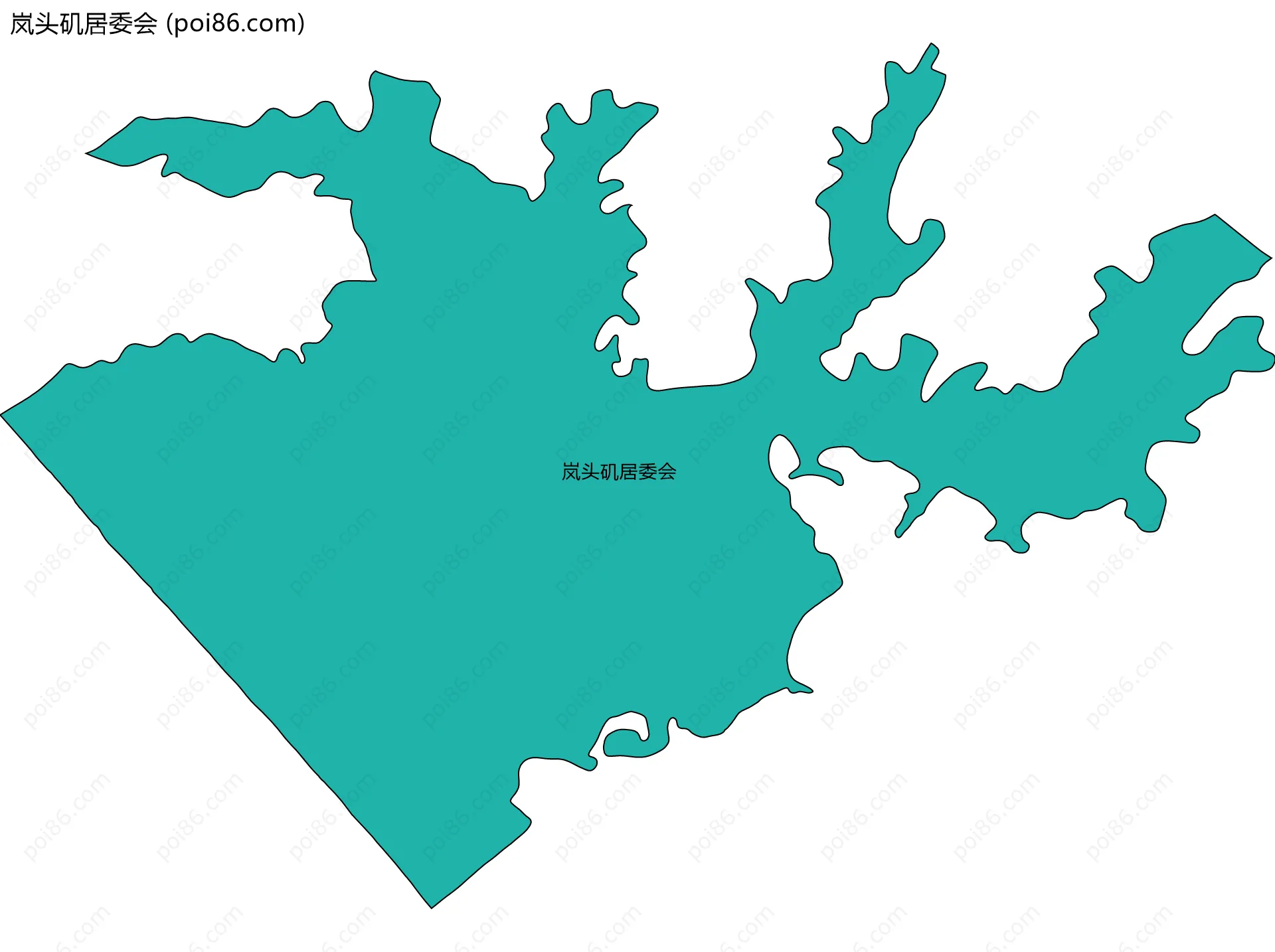 岚头矶居委会边界地图