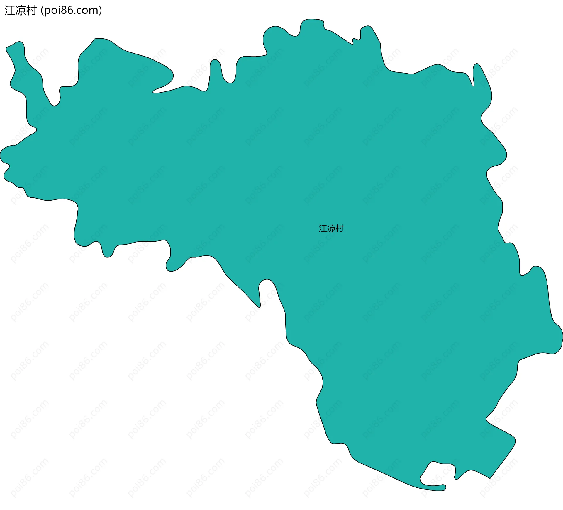 江凉村边界地图