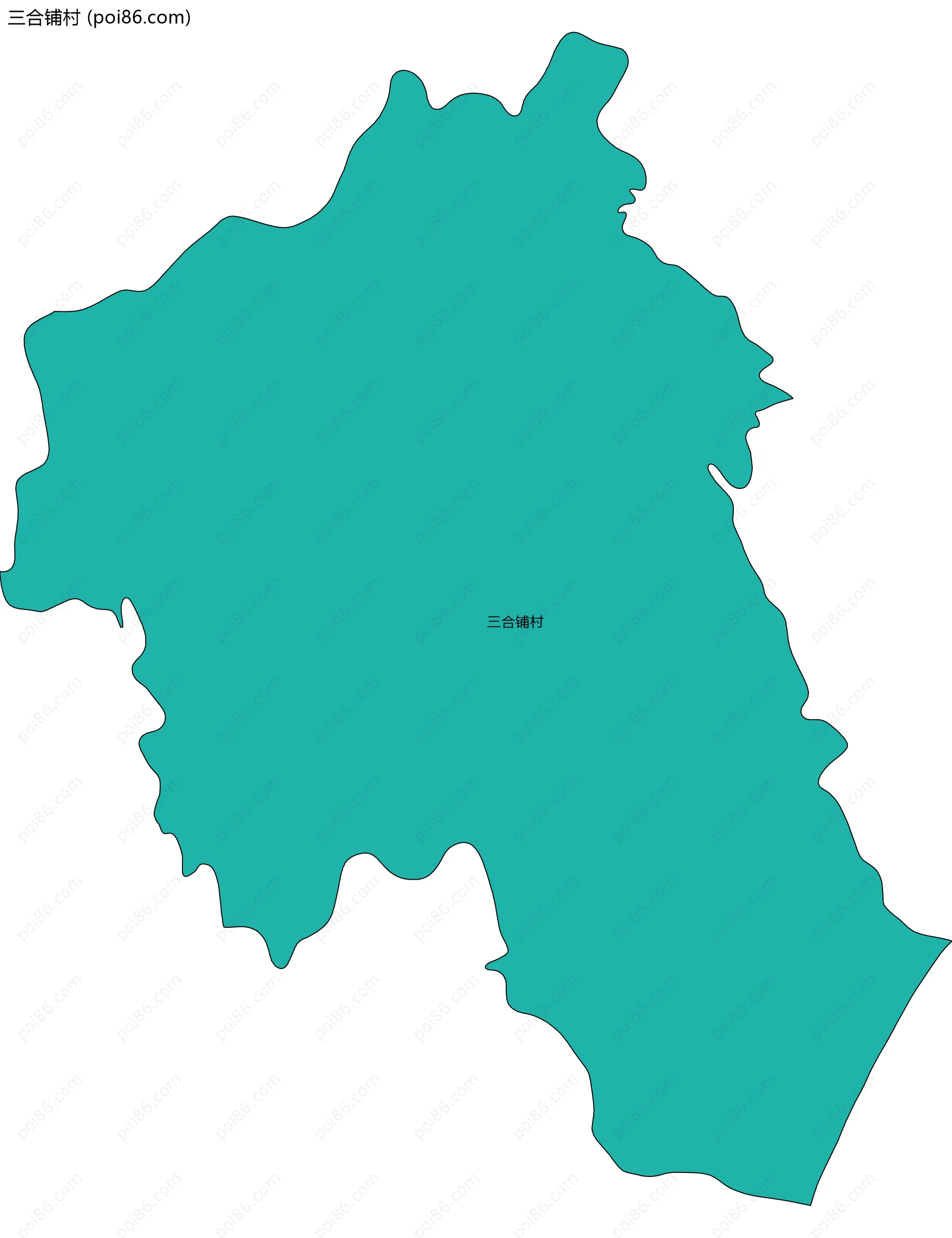 三合铺村边界地图