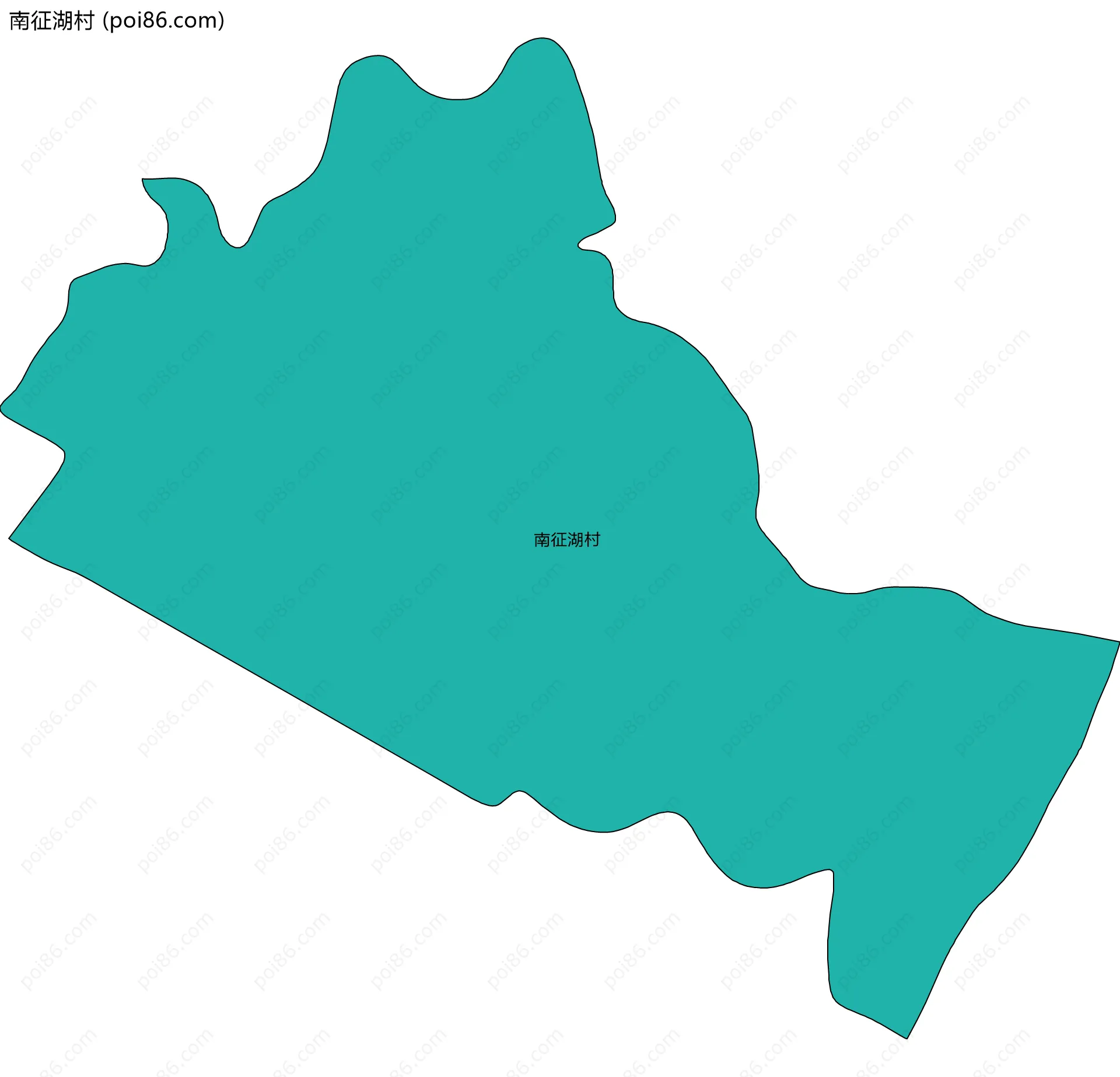 南征湖村边界地图