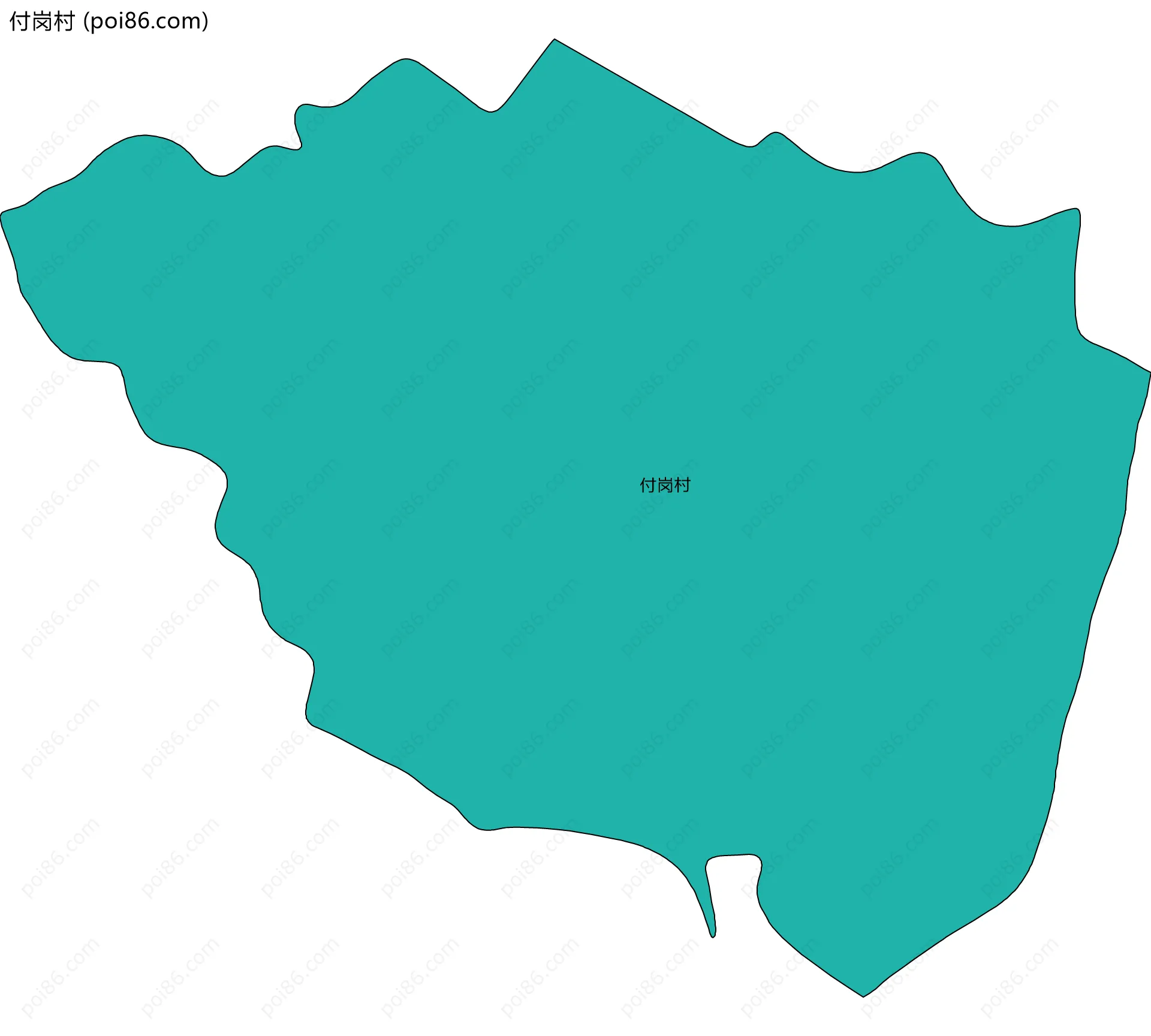 付岗村边界地图