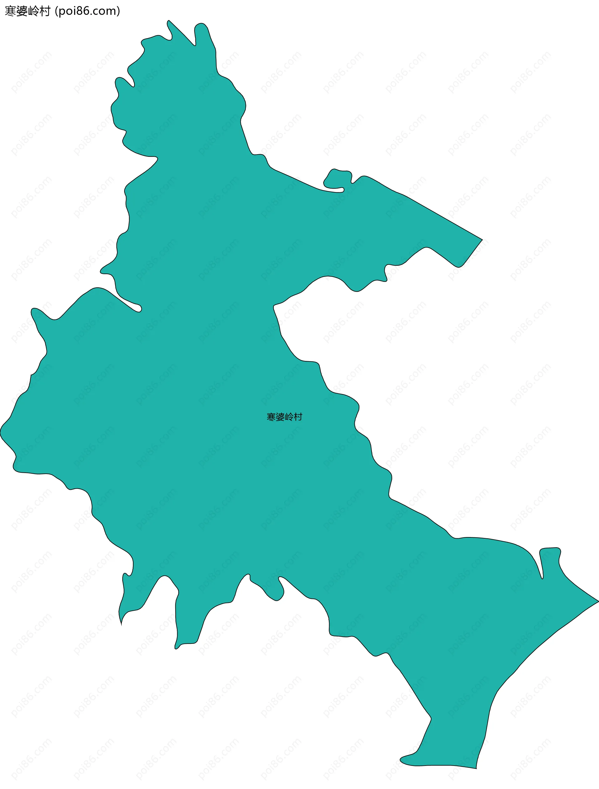 寒婆岭村边界地图