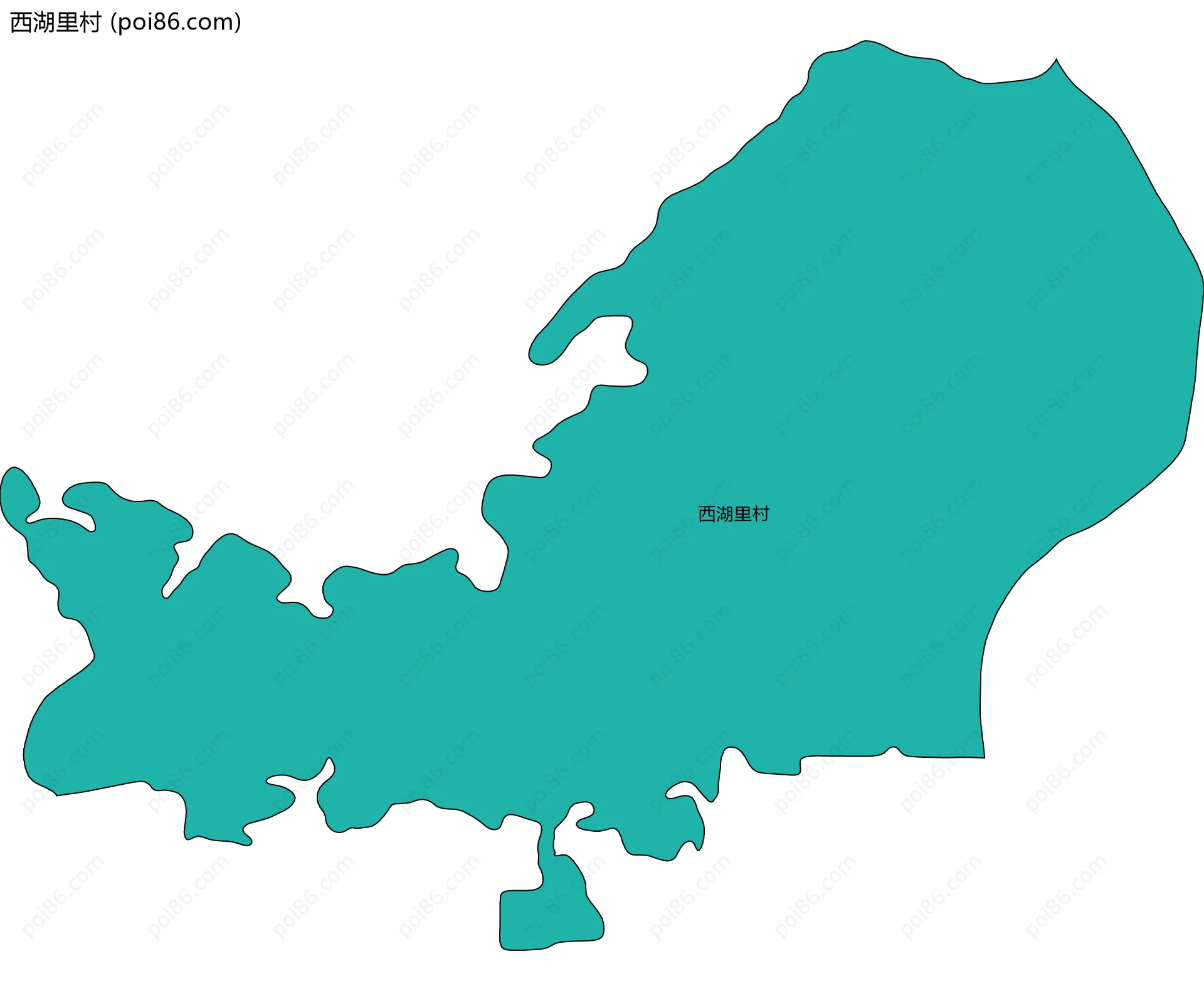 西湖里村边界地图