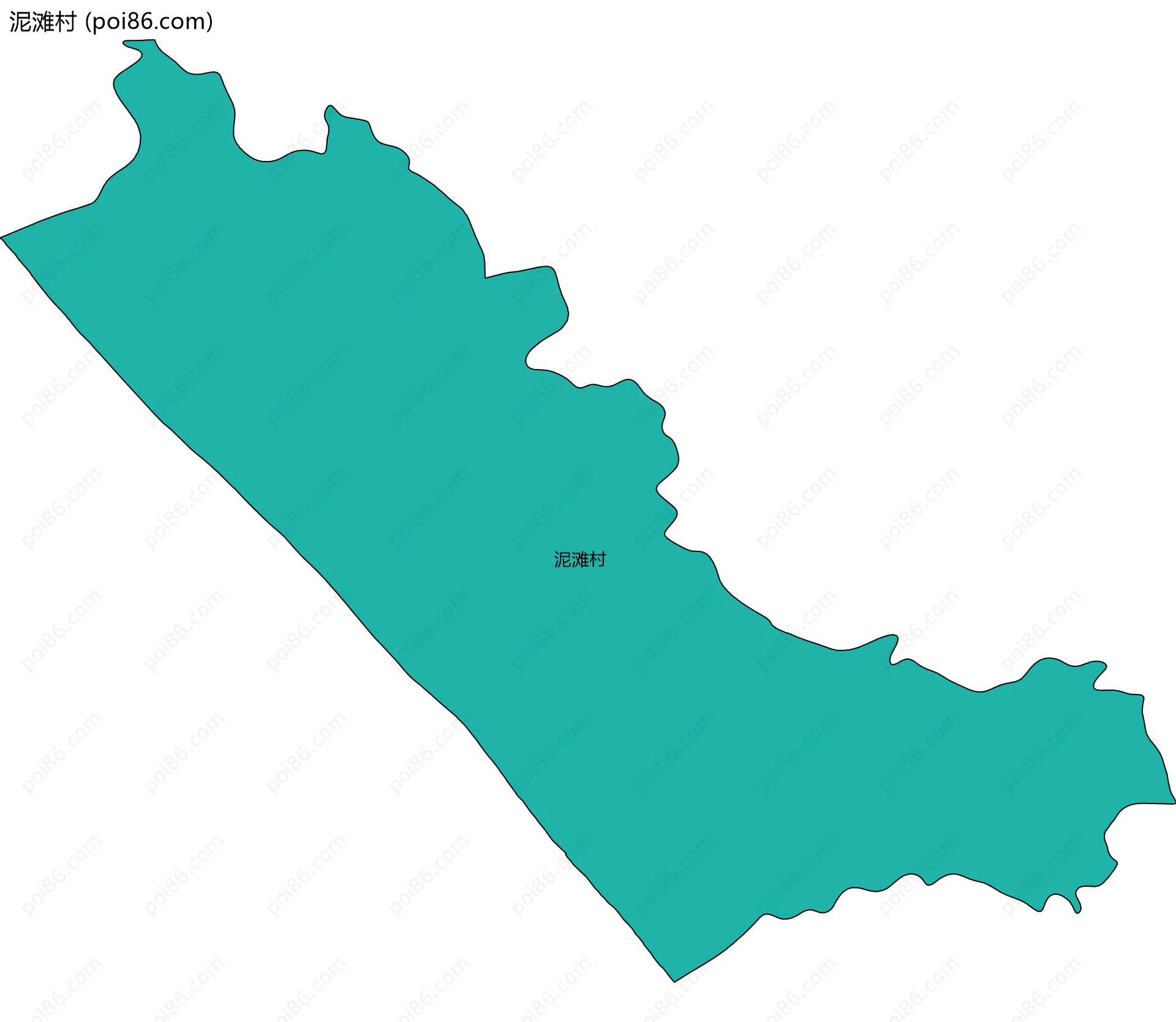 泥滩村边界地图