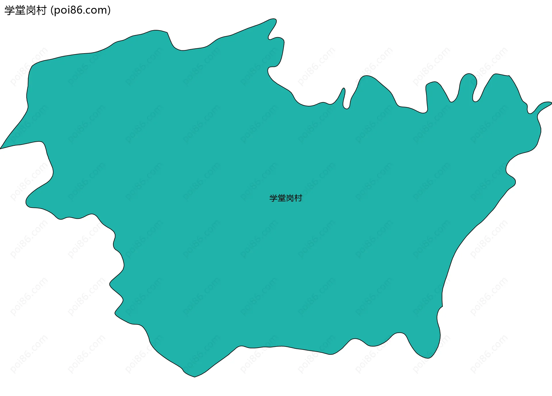 学堂岗村边界地图