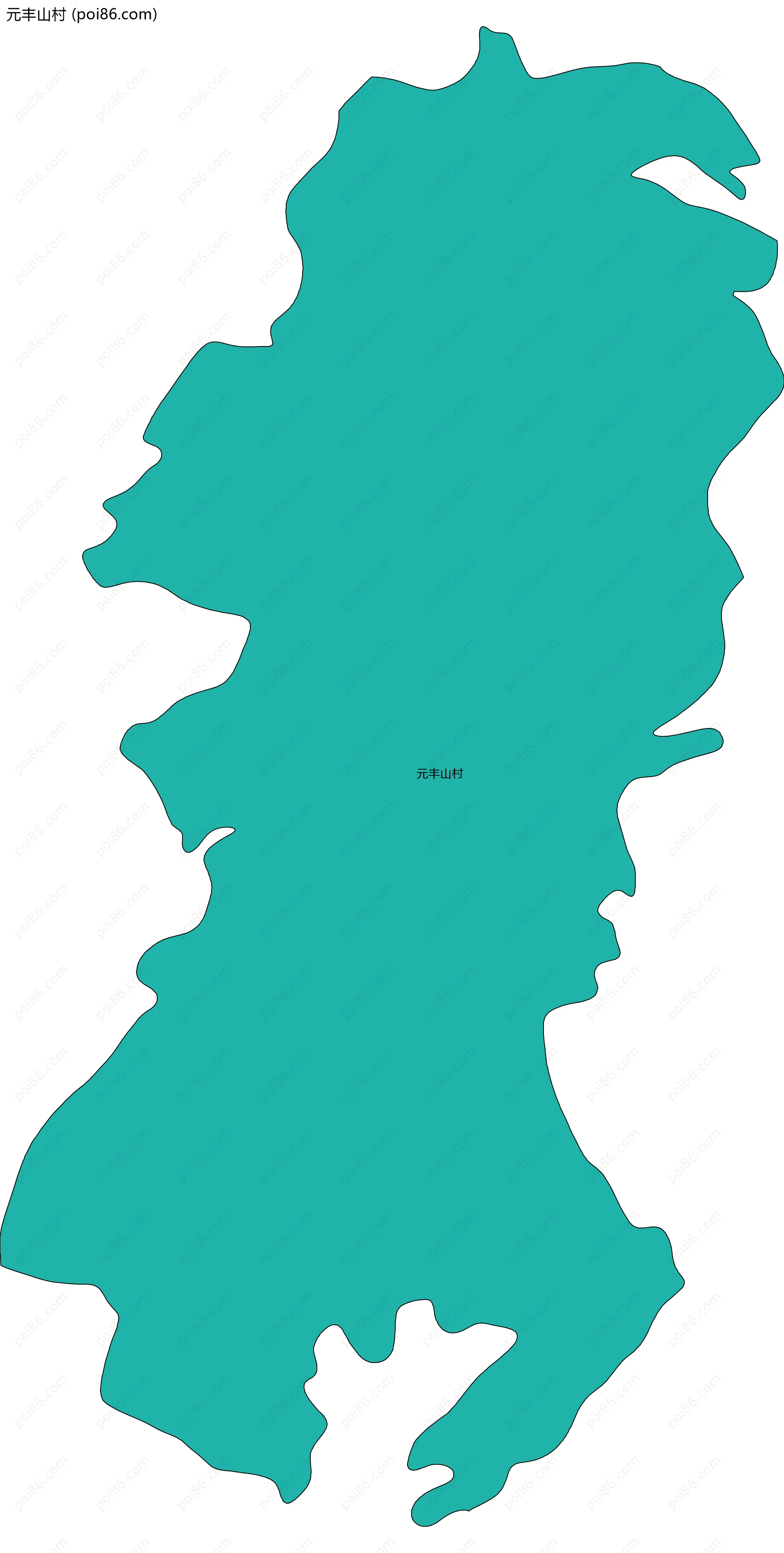 元丰山村边界地图