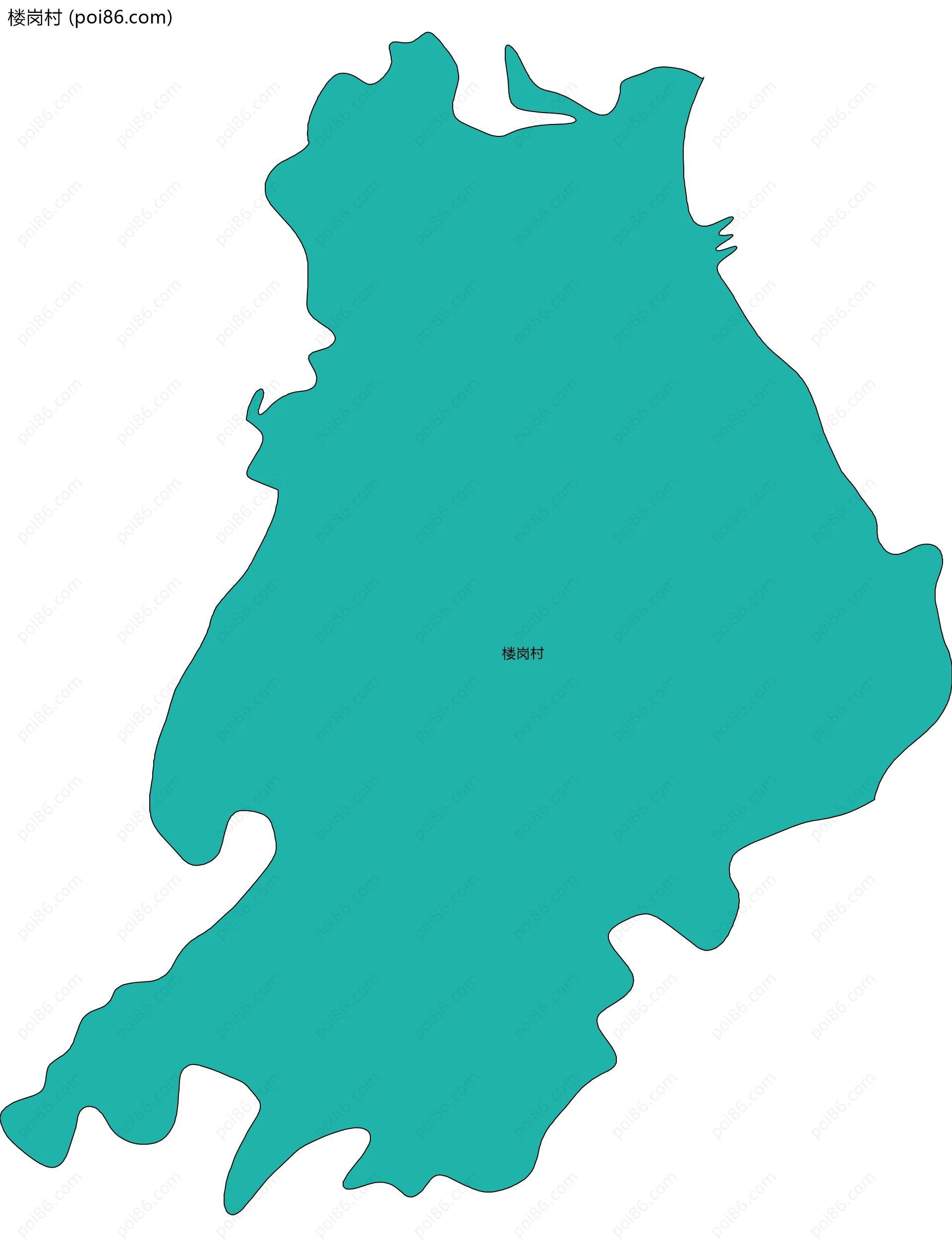 楼岗村边界地图