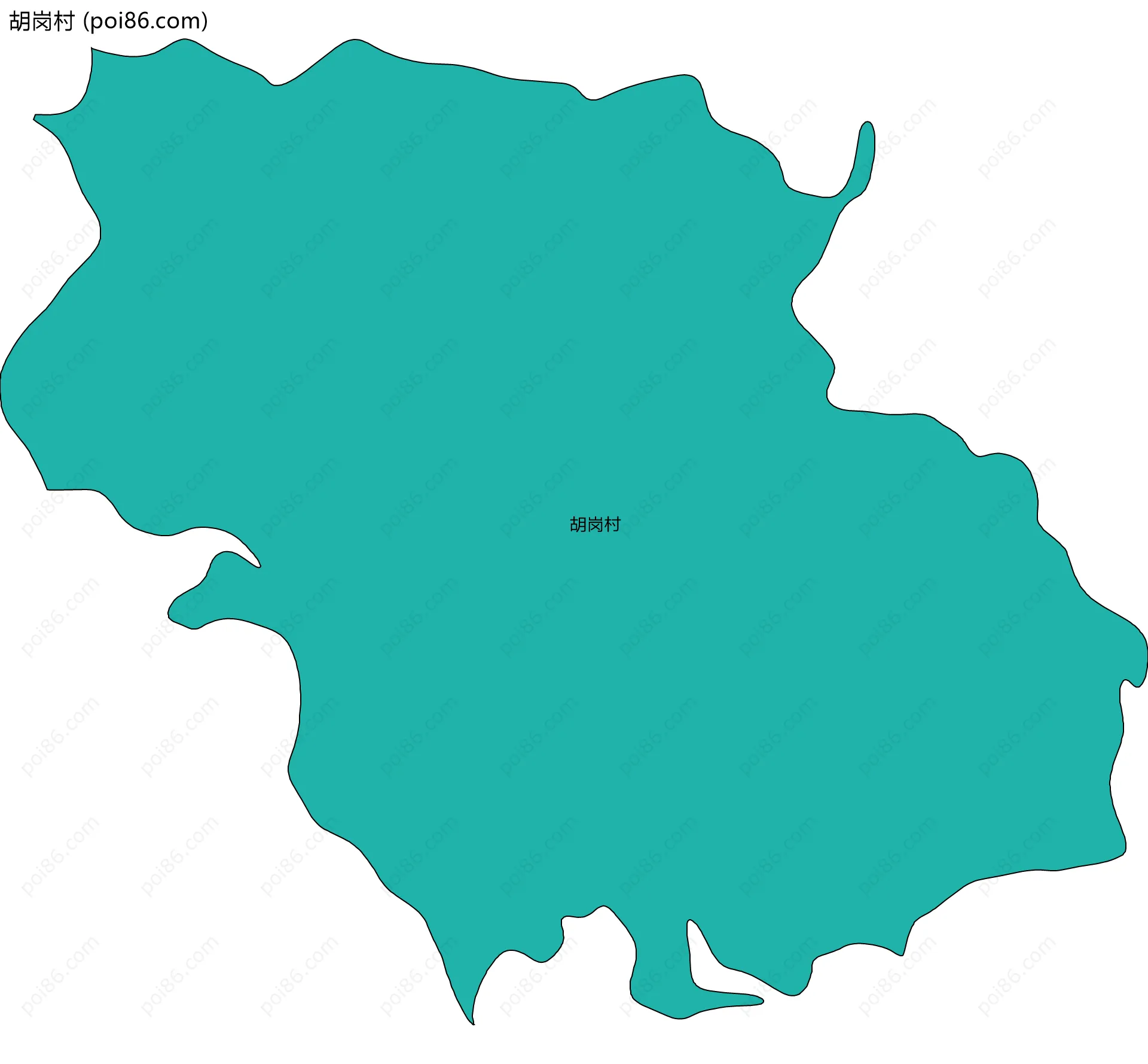 胡岗村边界地图