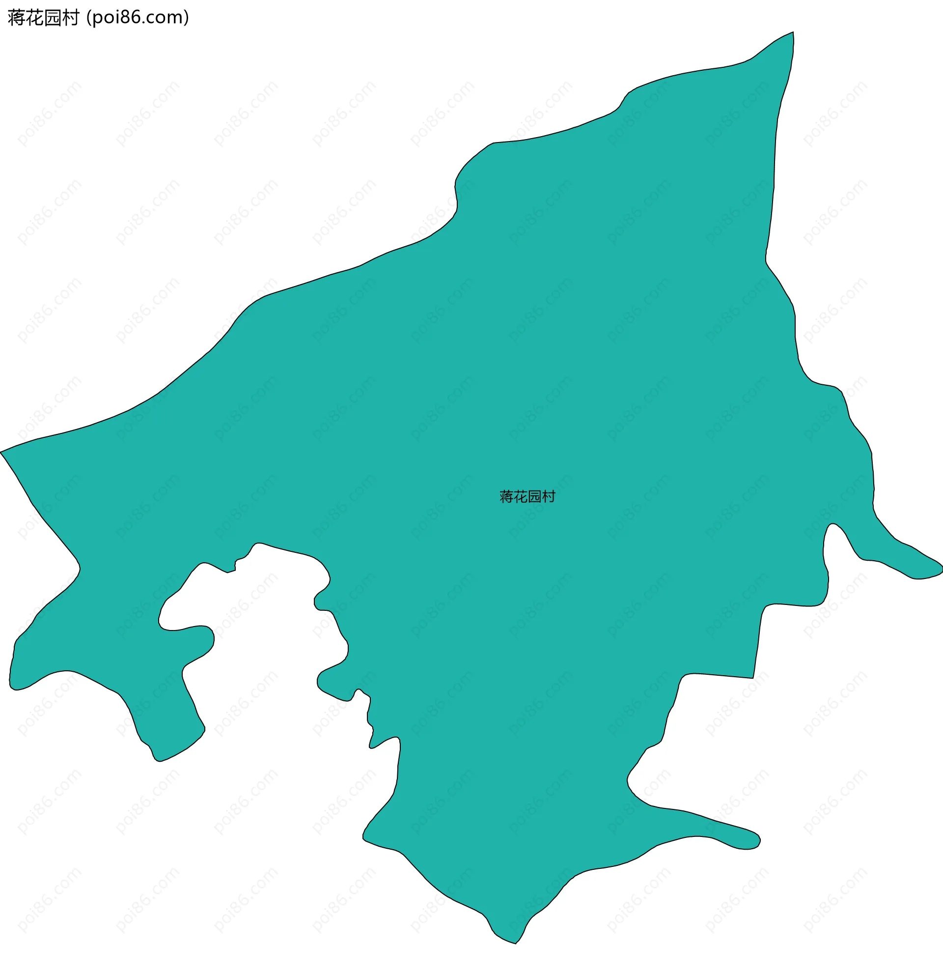 蒋花园村边界地图