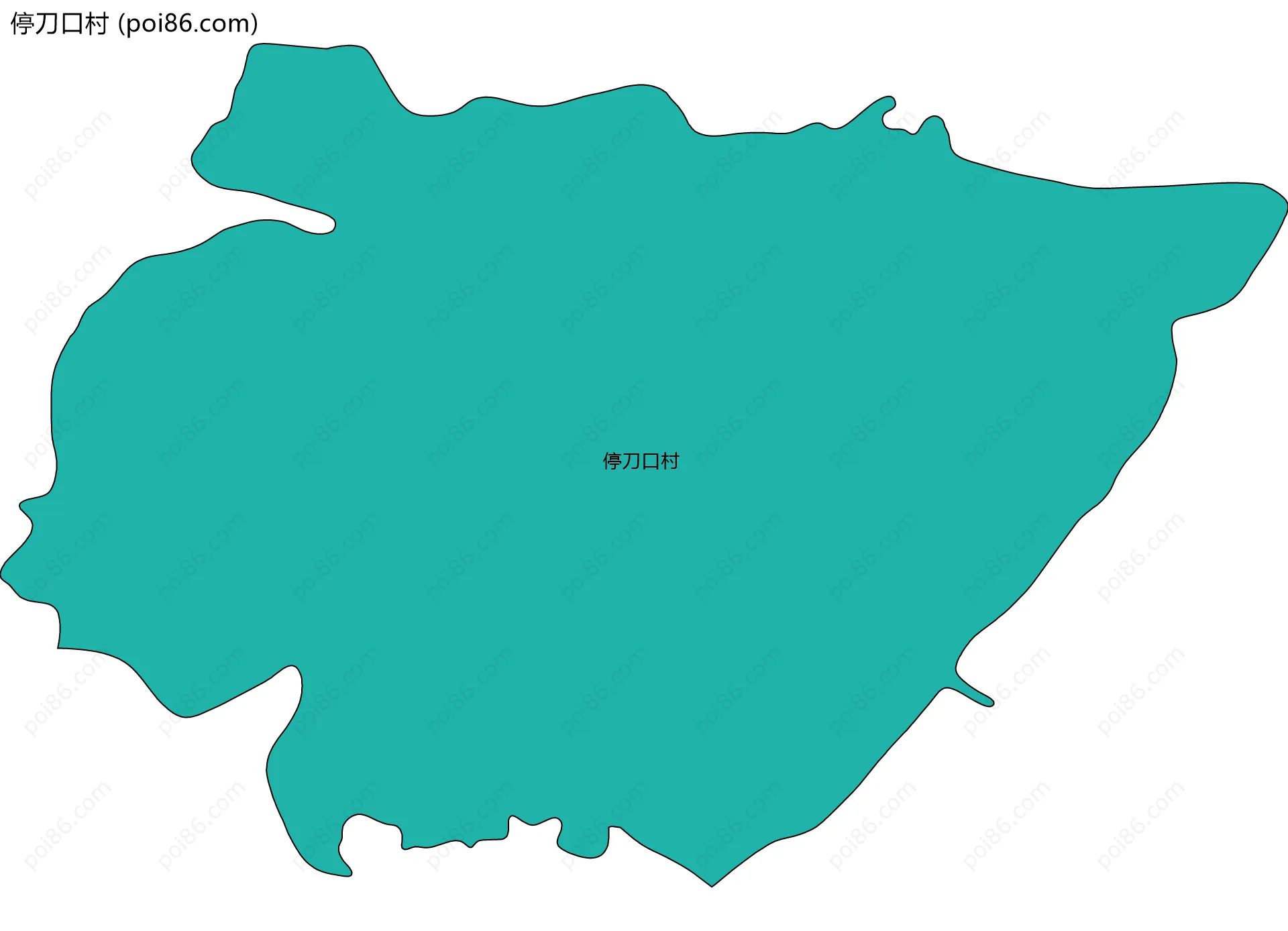 停刀口村边界地图