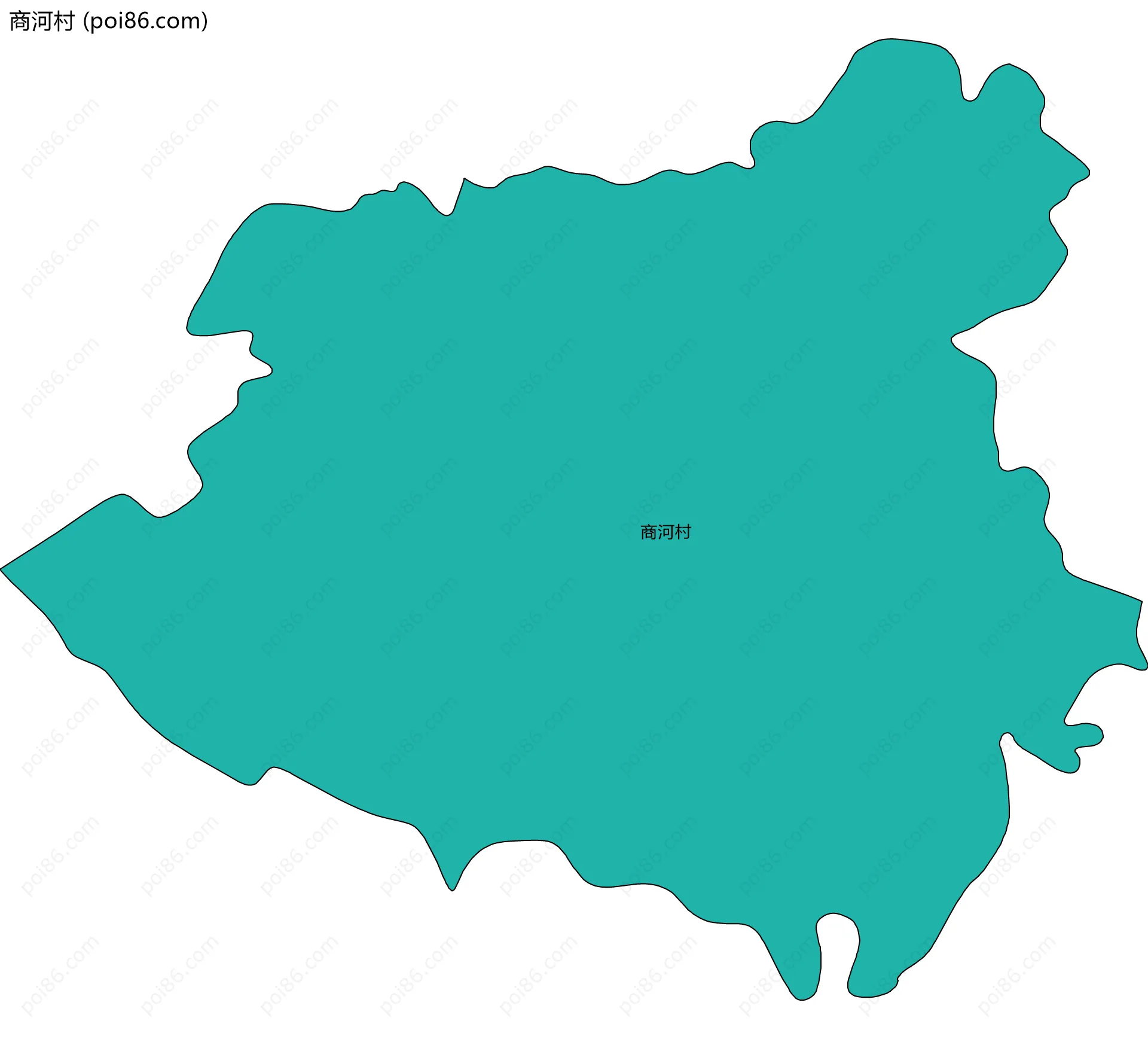 商河村边界地图