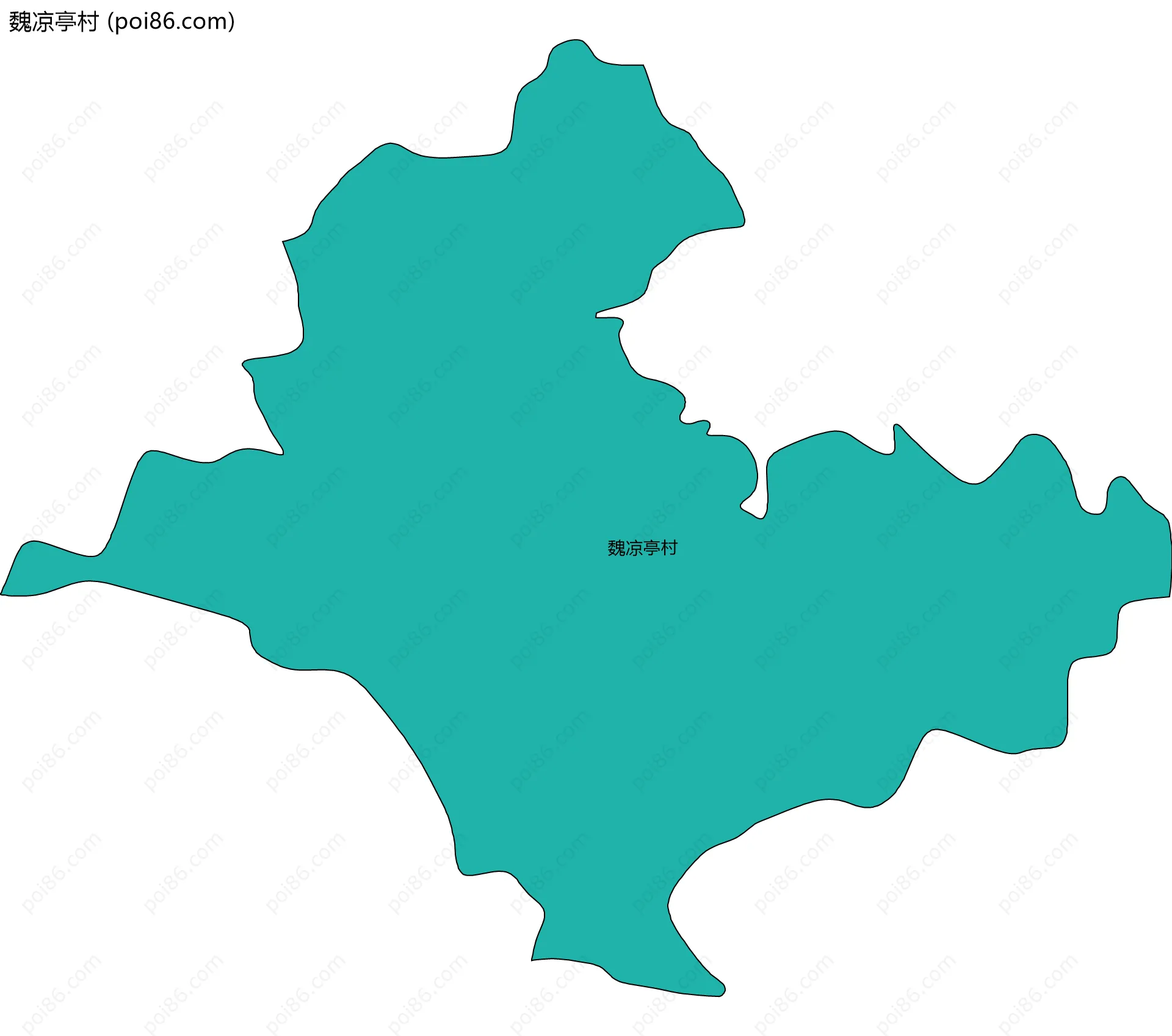 魏凉亭村边界地图