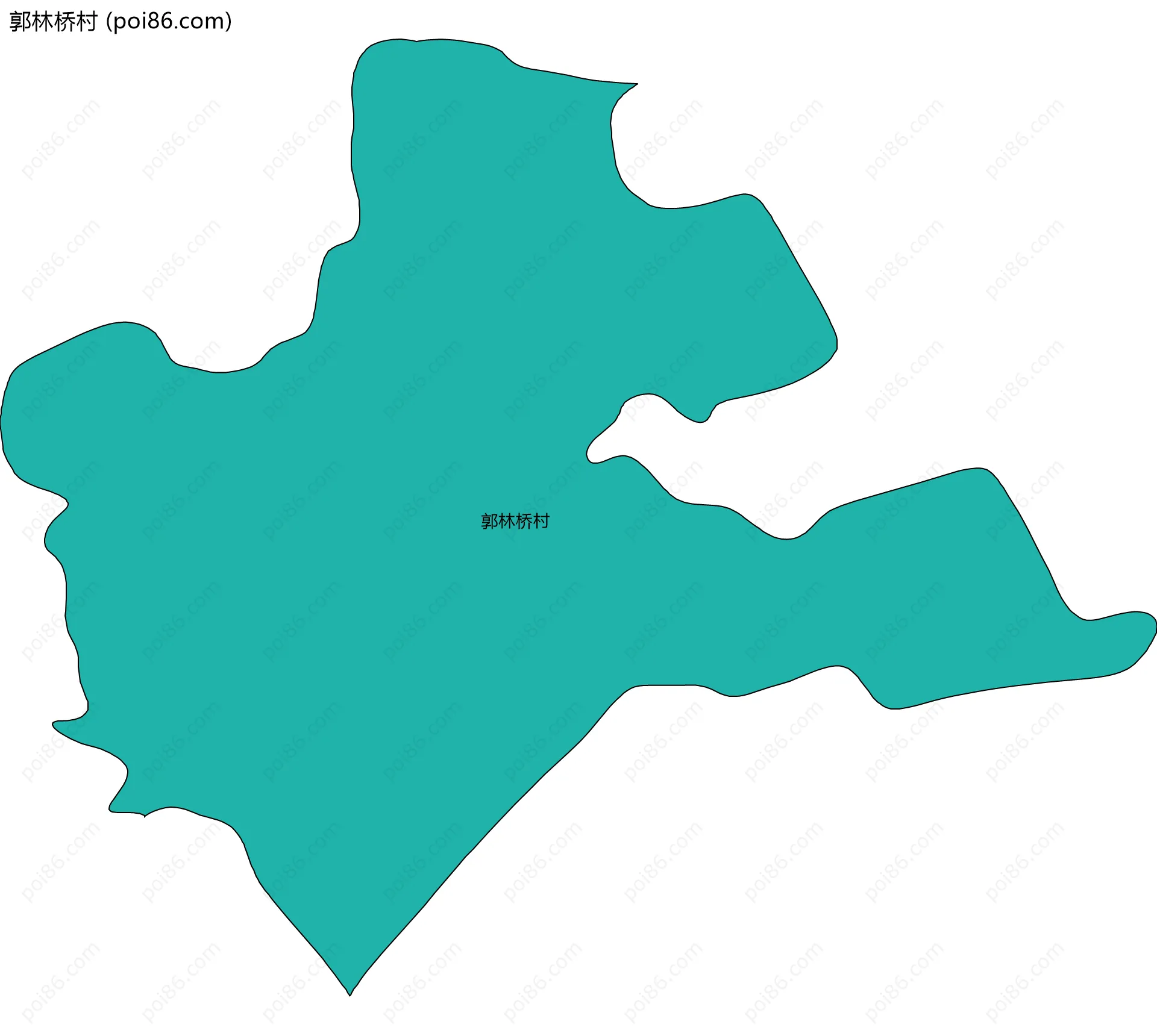 郭林桥村边界地图