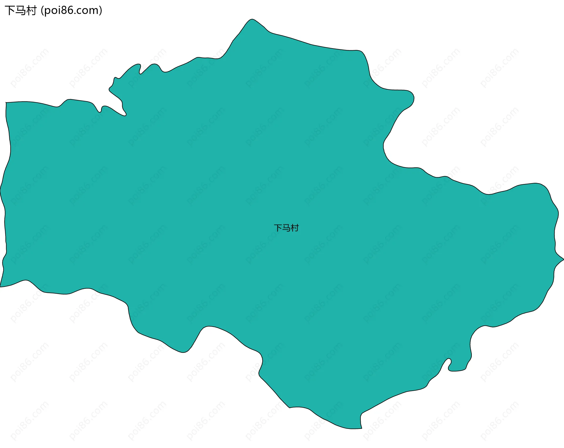 下马村边界地图