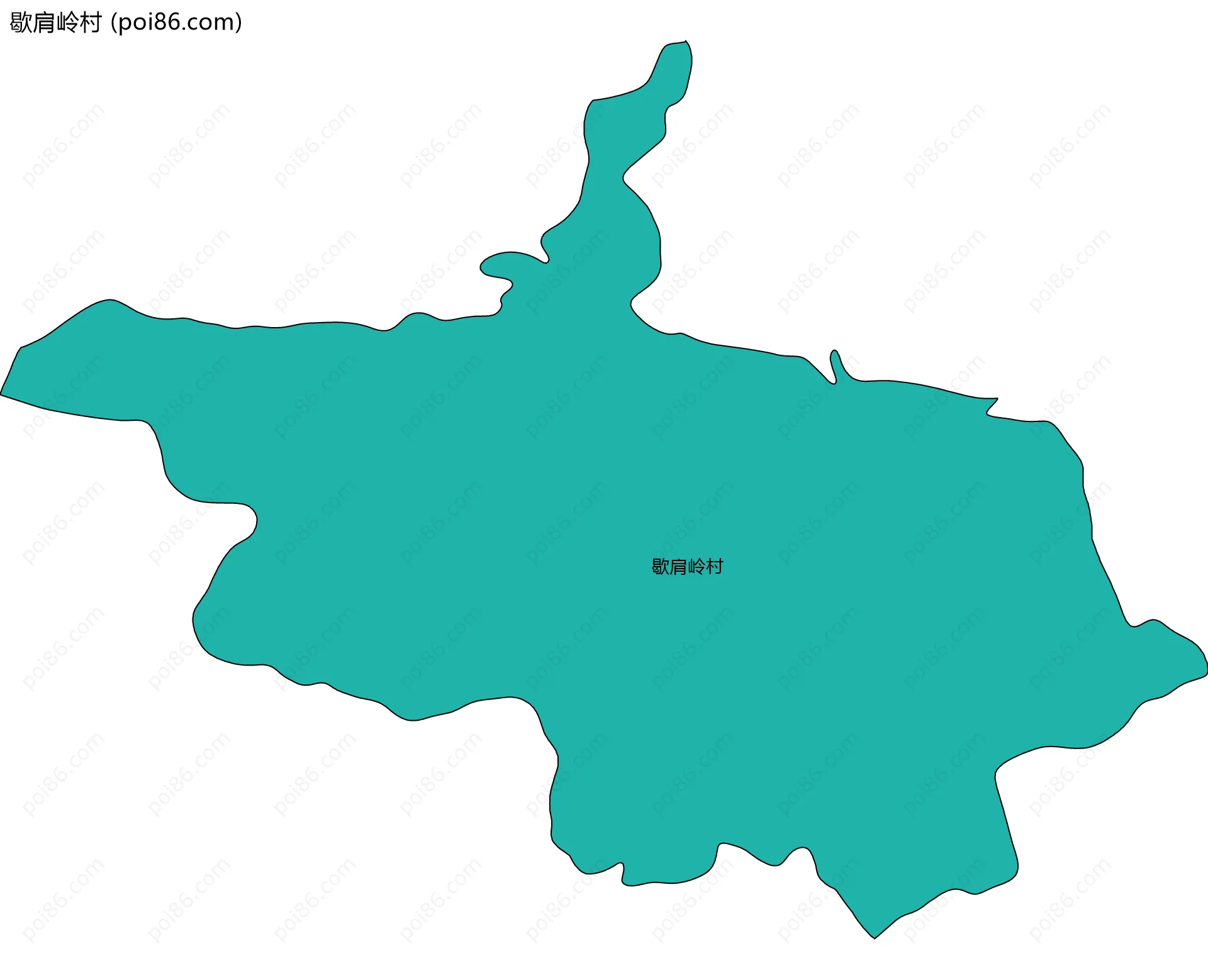 歇肩岭村边界地图