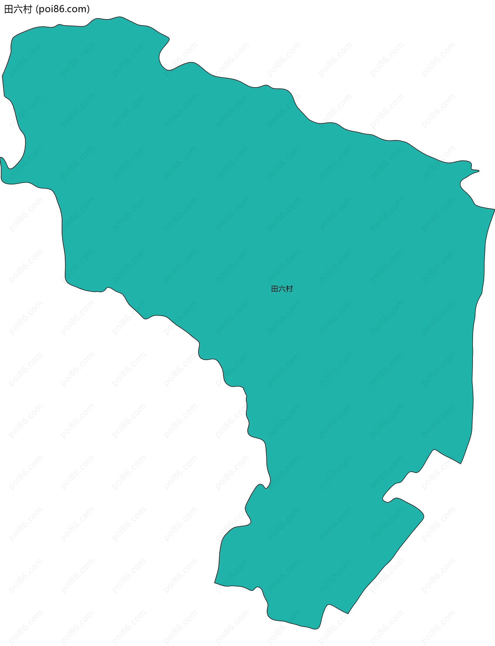 田六村边界地图