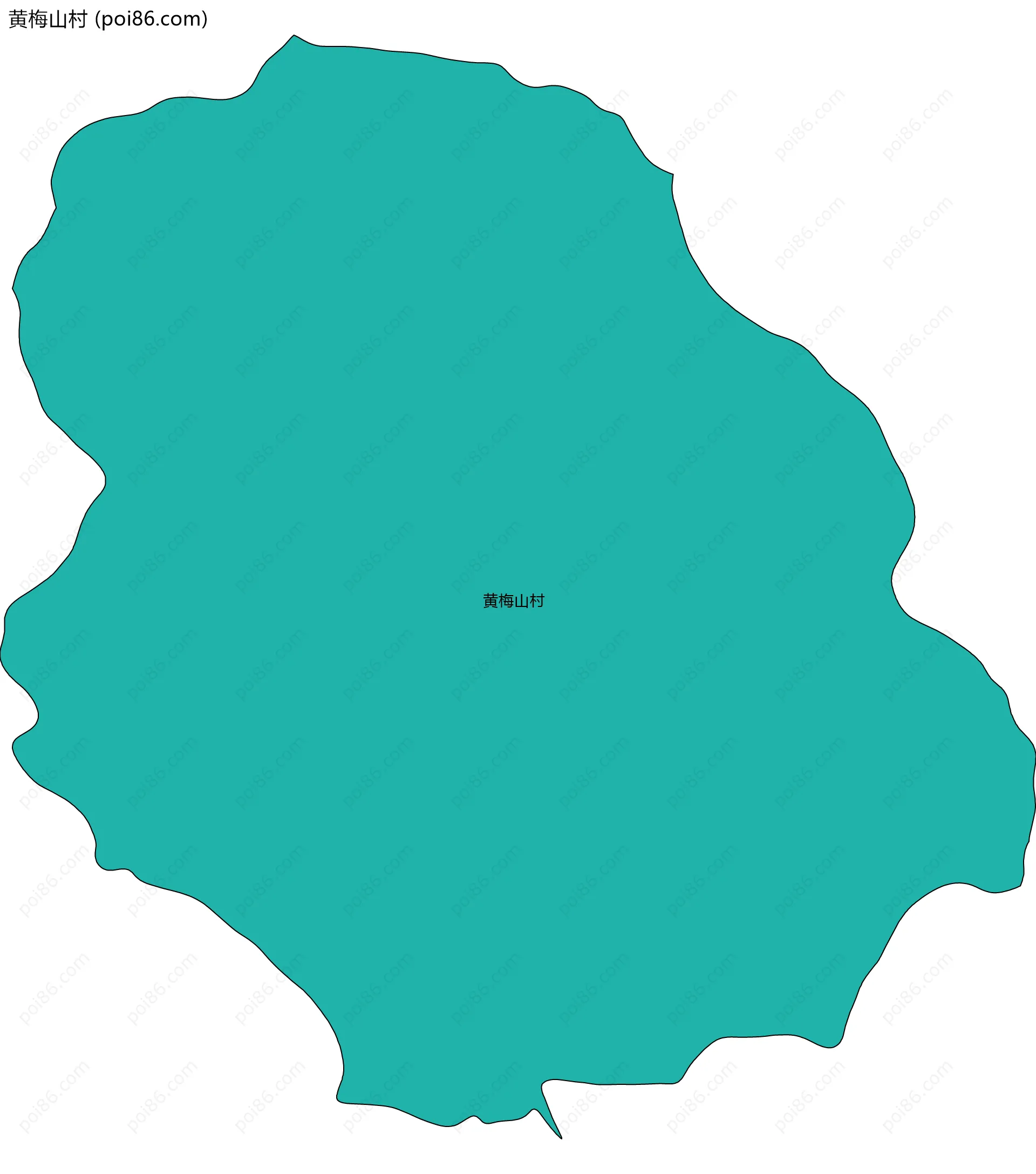 黄梅山村边界地图