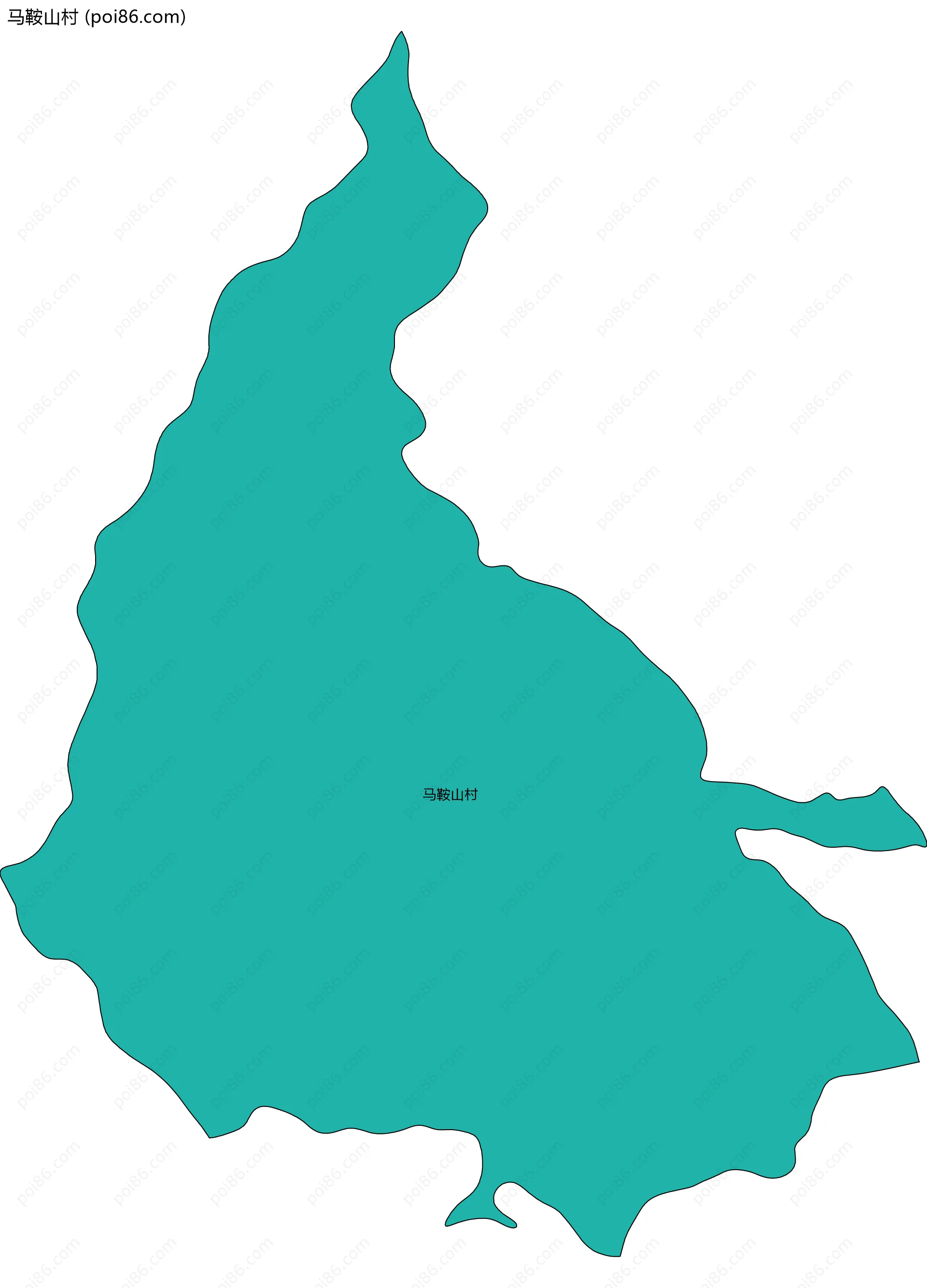 马鞍山村边界地图