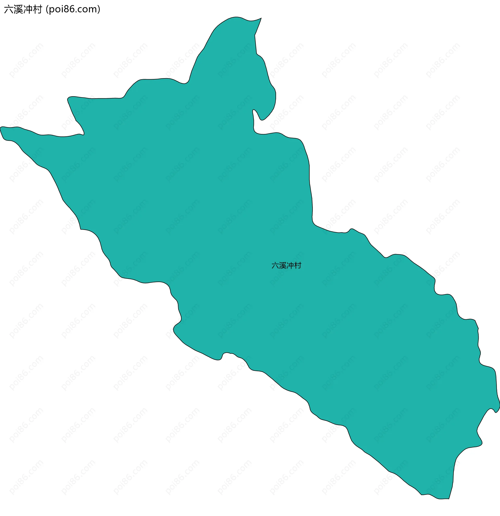 六溪冲村边界地图