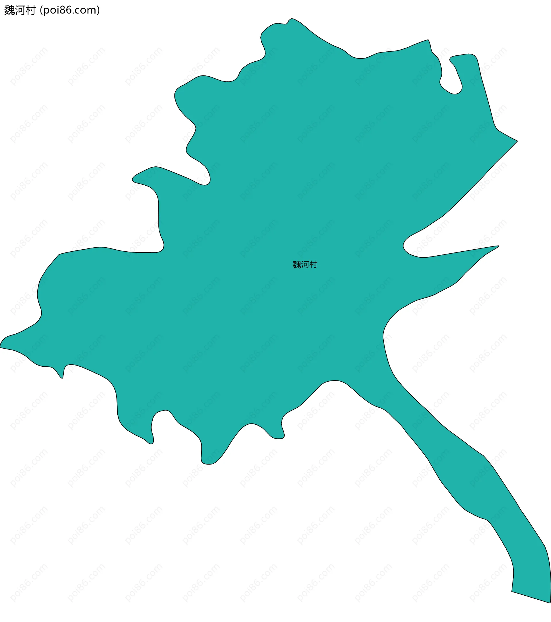 魏河村边界地图