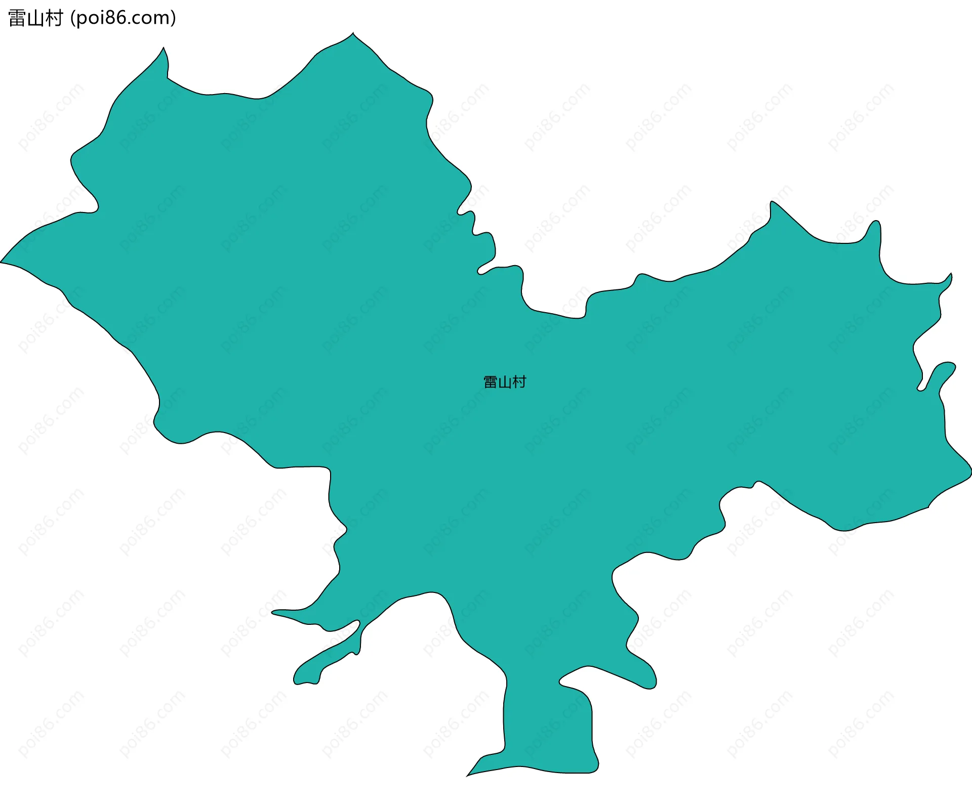 雷山村边界地图