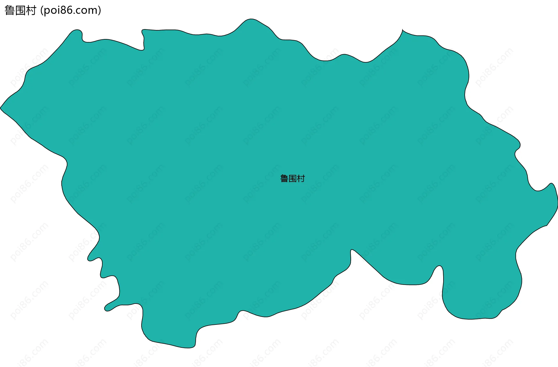 鲁围村边界地图