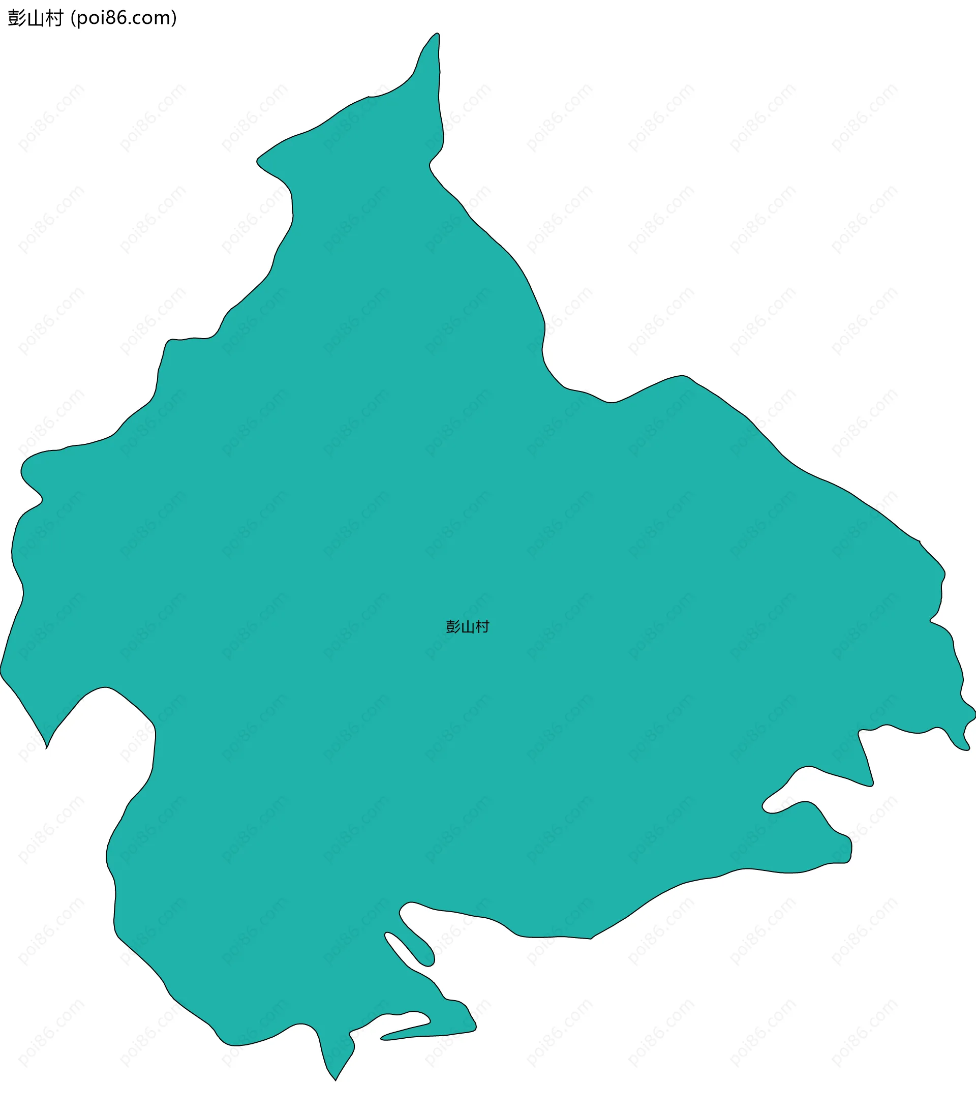 彭山村边界地图