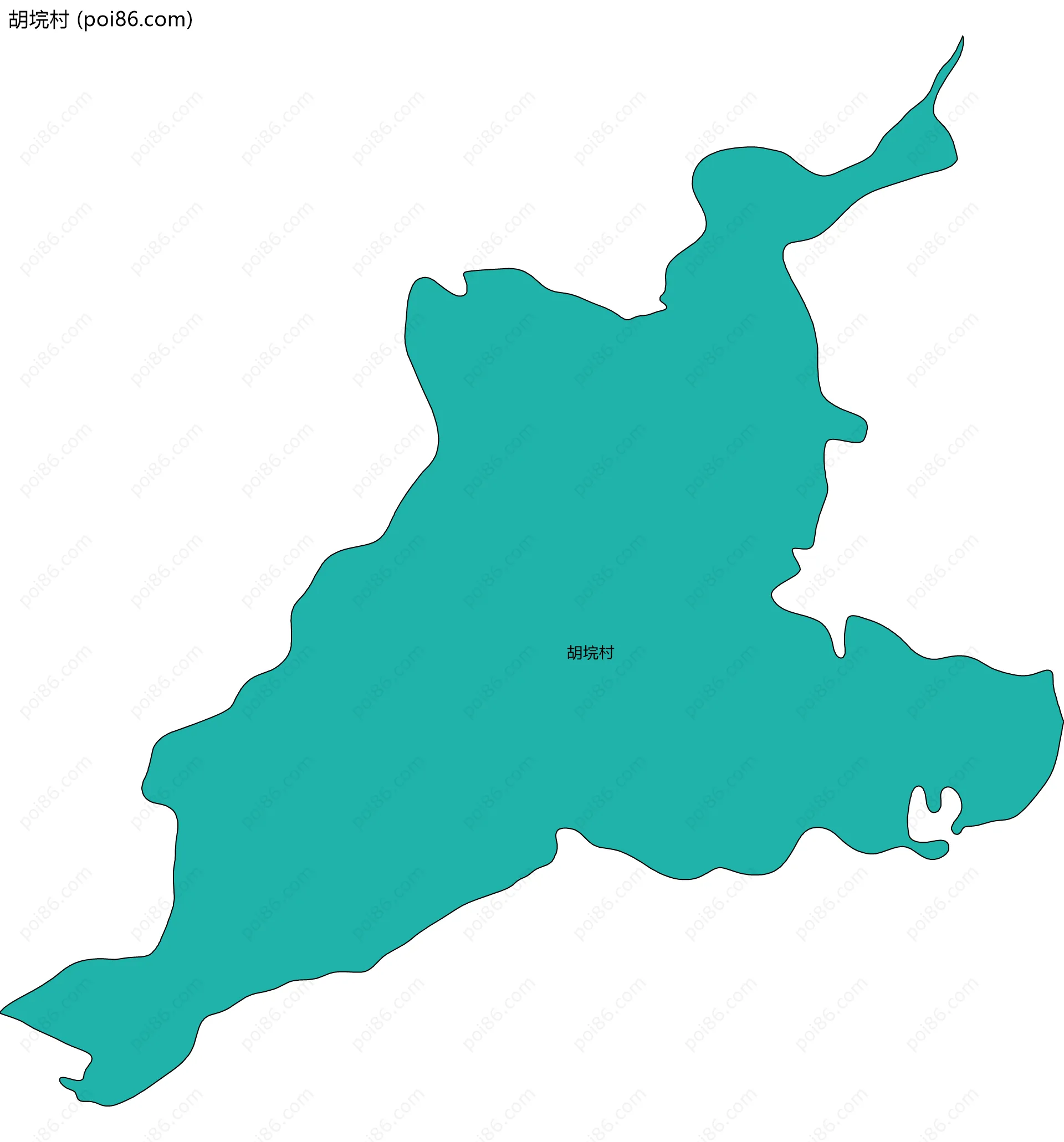 胡垸村边界地图