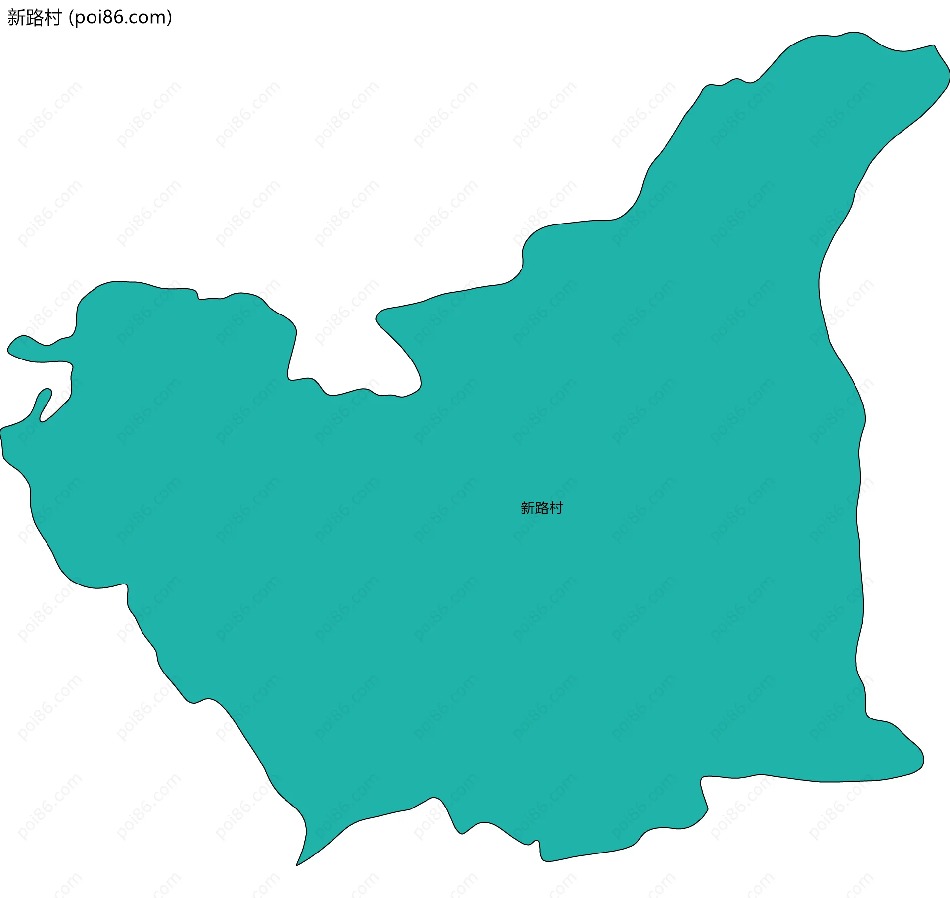 新路村边界地图