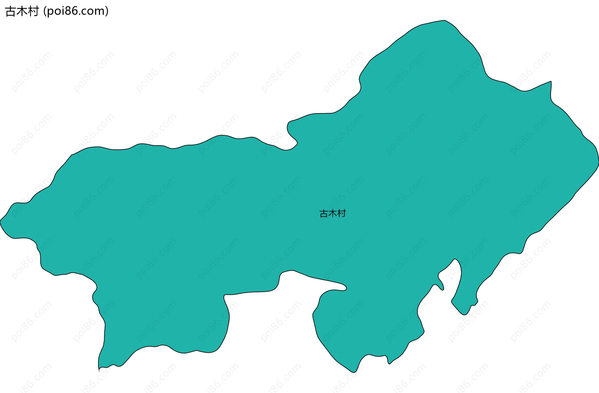 古木村边界地图