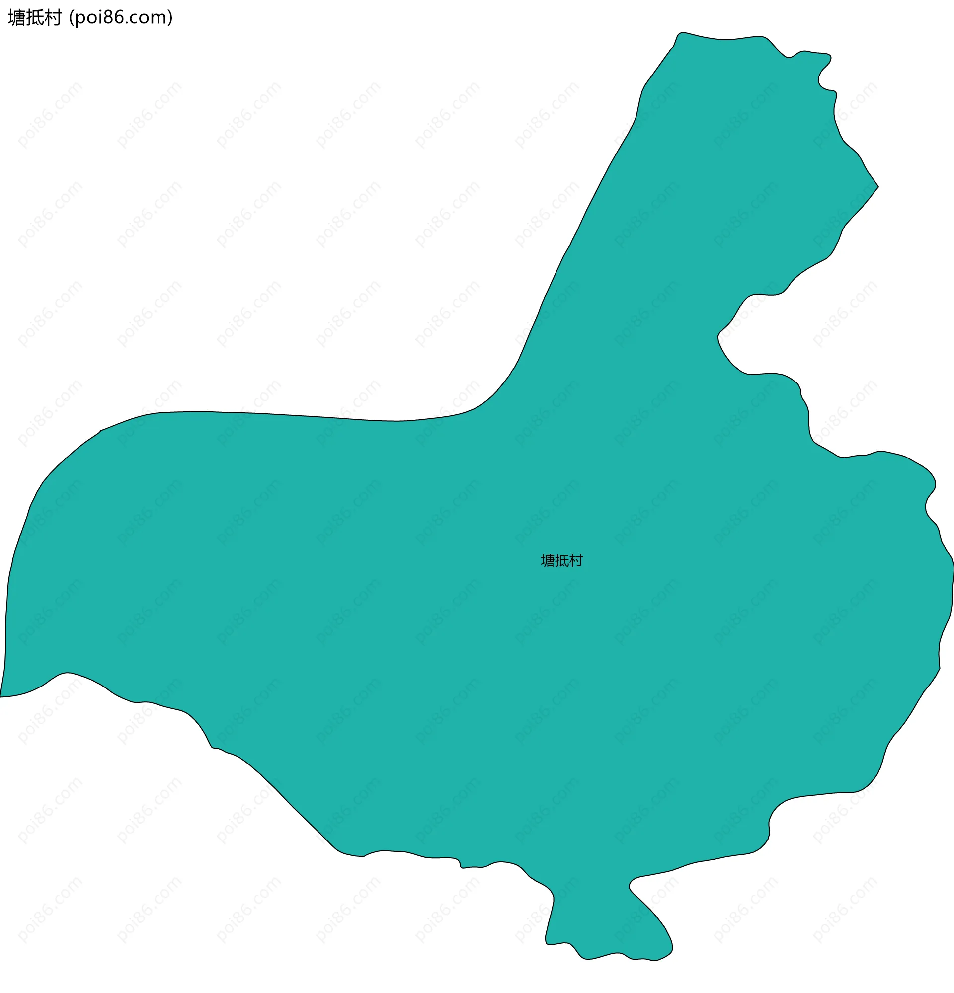 塘抵村边界地图