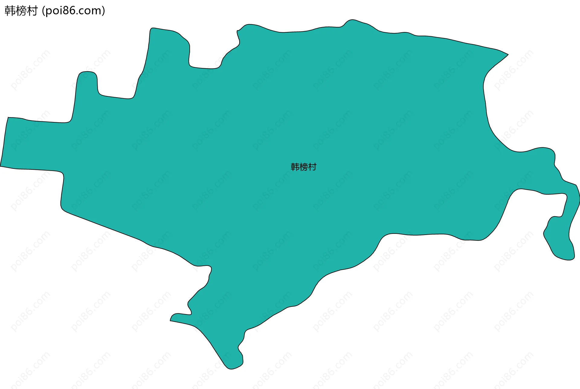 韩榜村边界地图