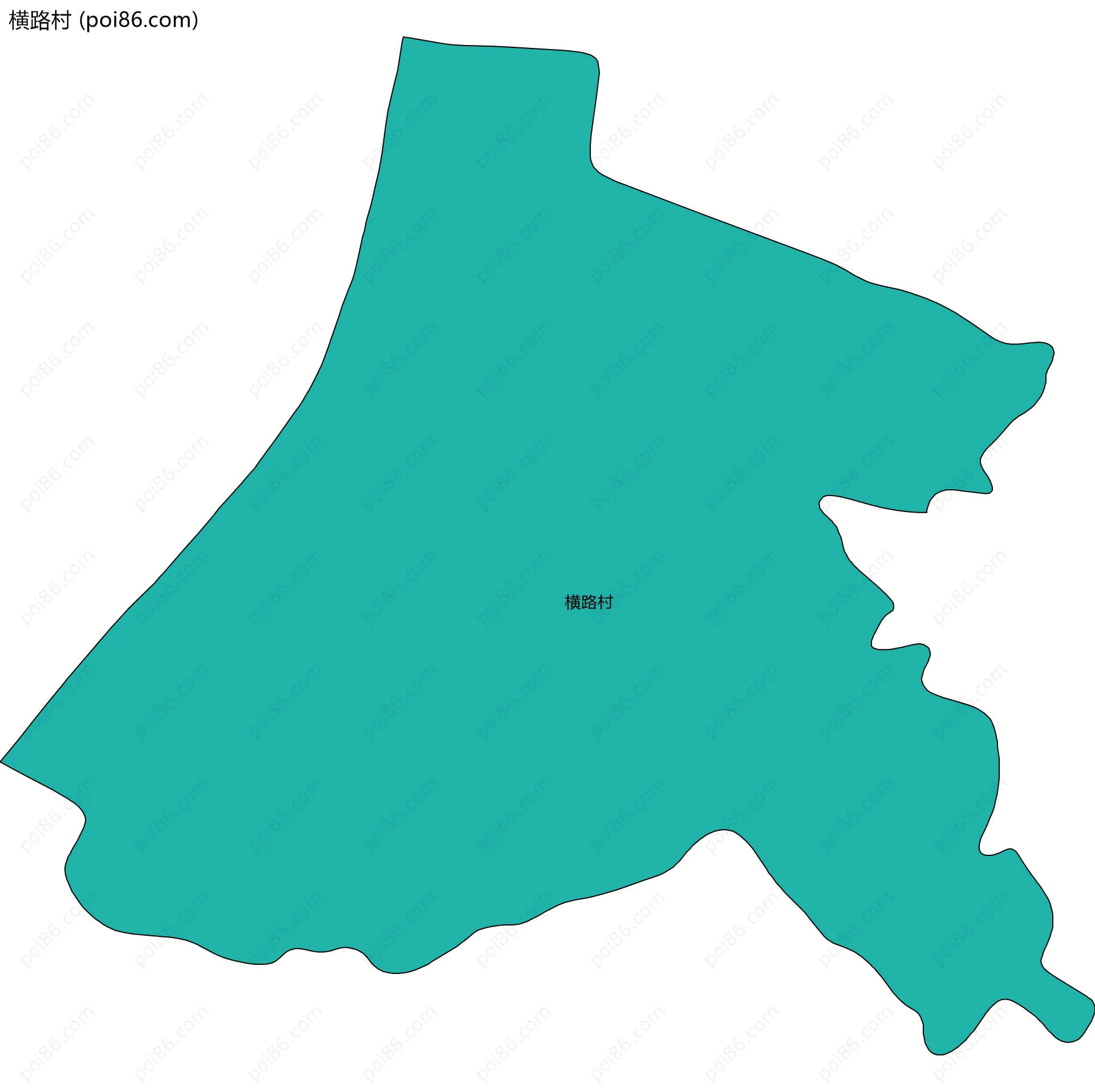 横路村边界地图
