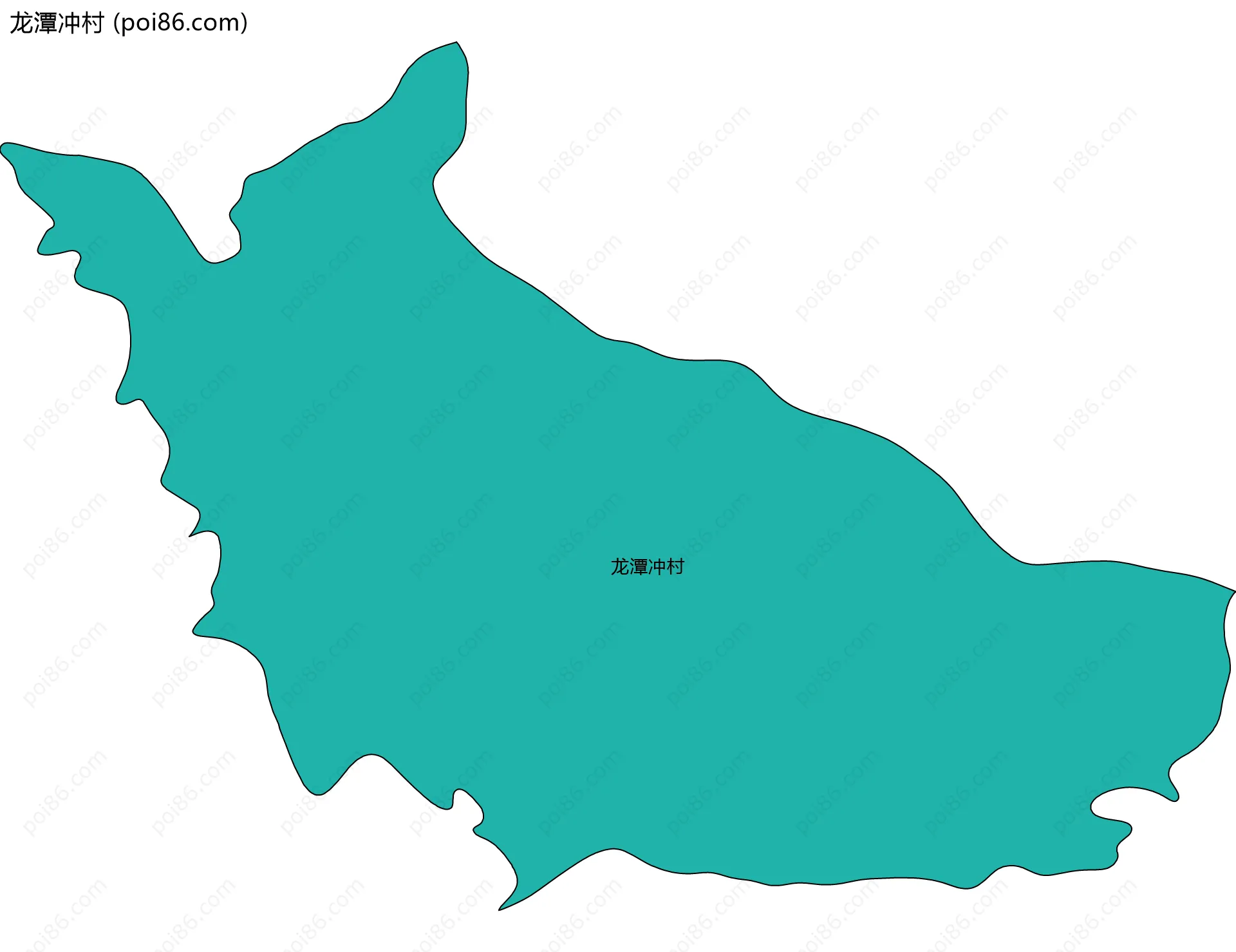 龙潭冲村边界地图