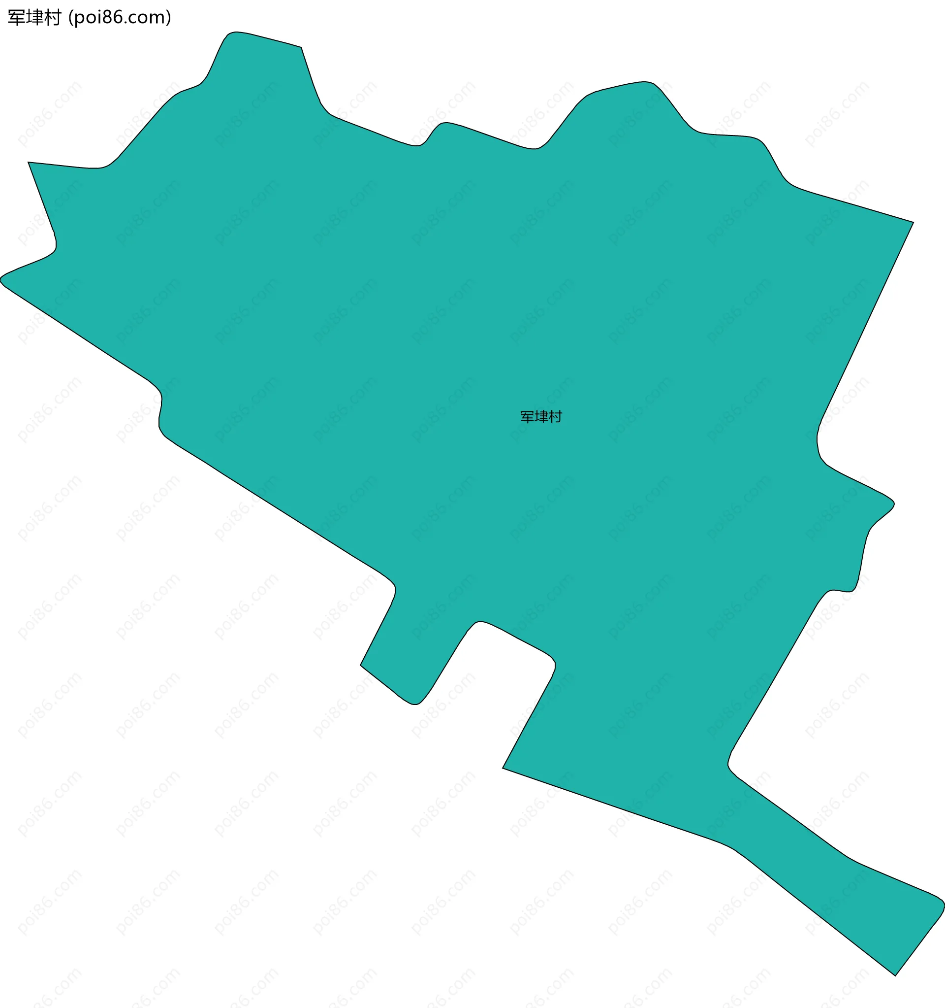 军垏村边界地图