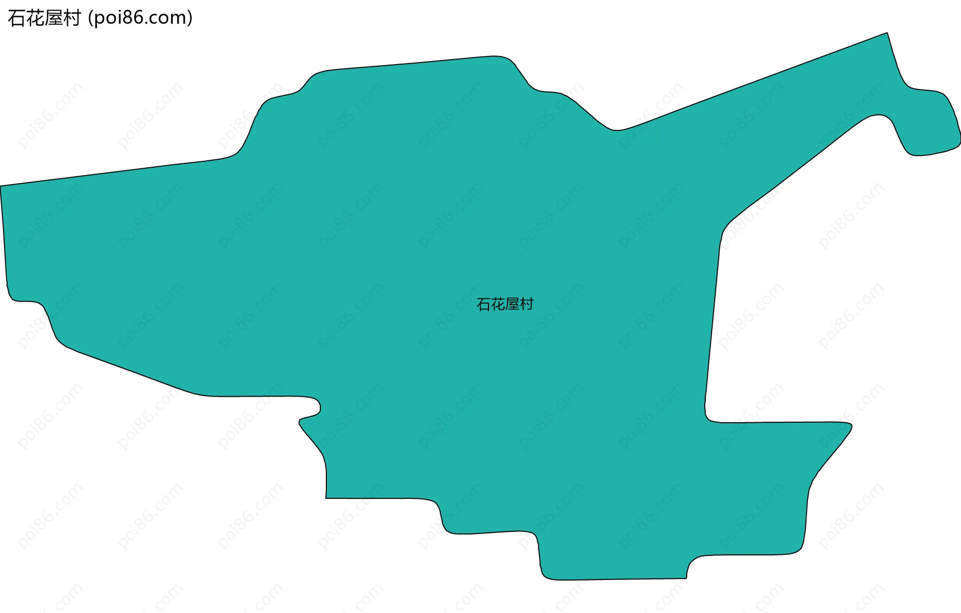 石花屋村边界地图