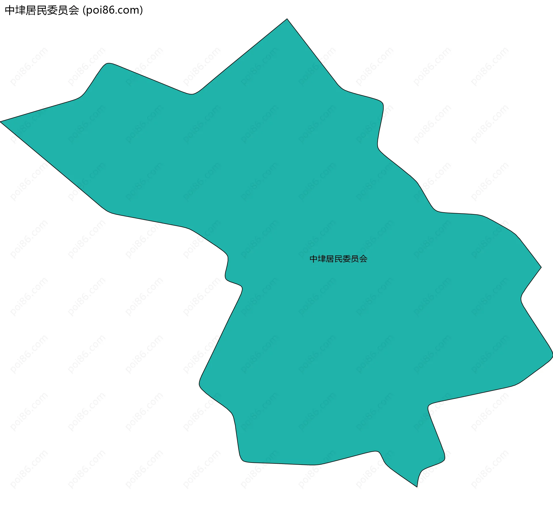 中垏居民委员会边界地图