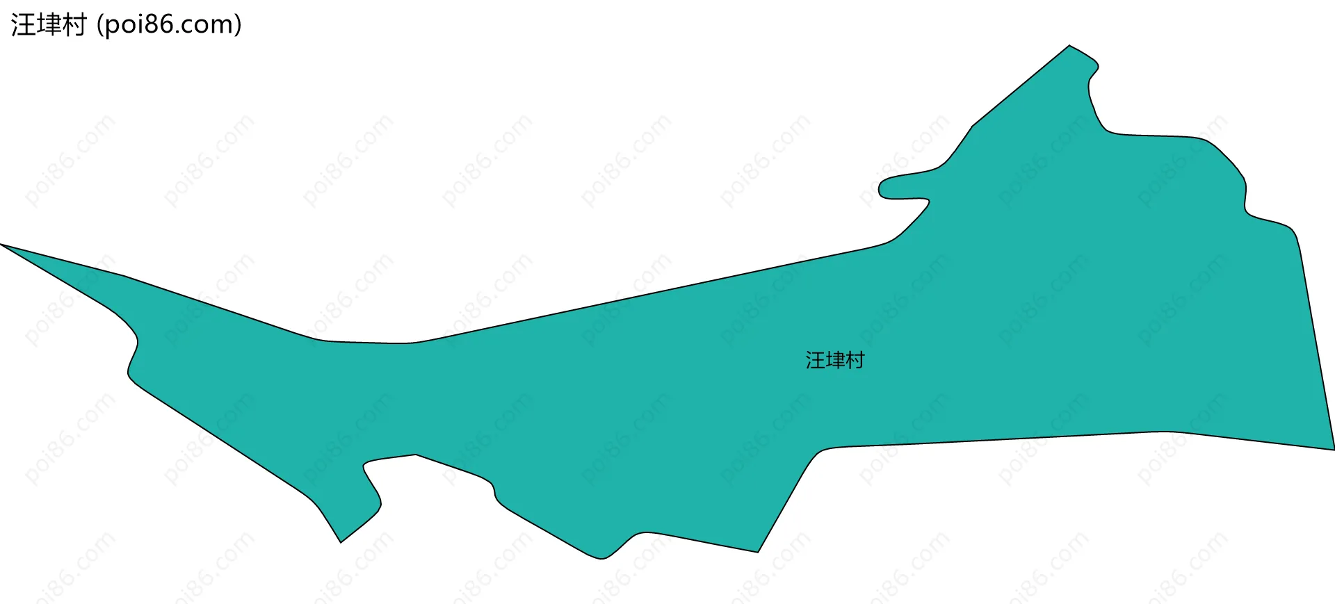 汪垏村边界地图