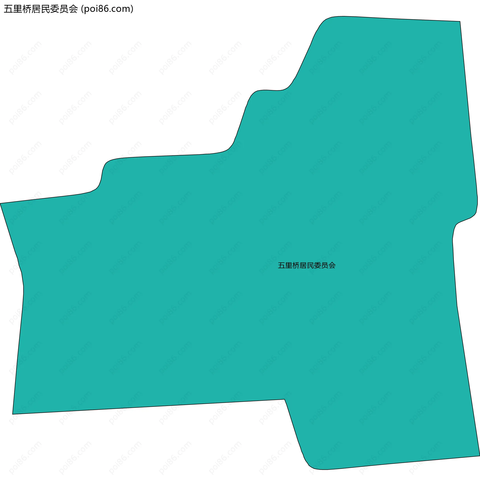 五里桥居民委员会边界地图