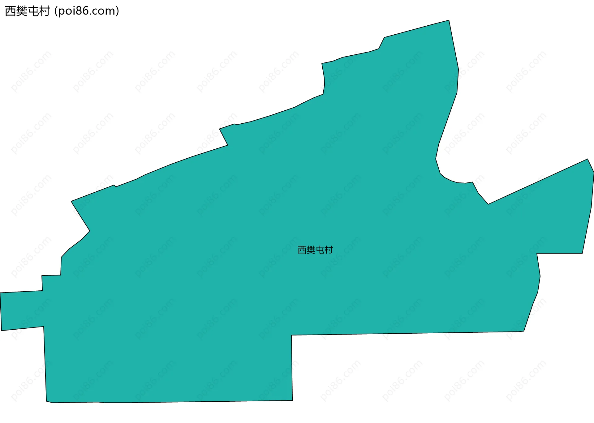 西樊屯村边界地图
